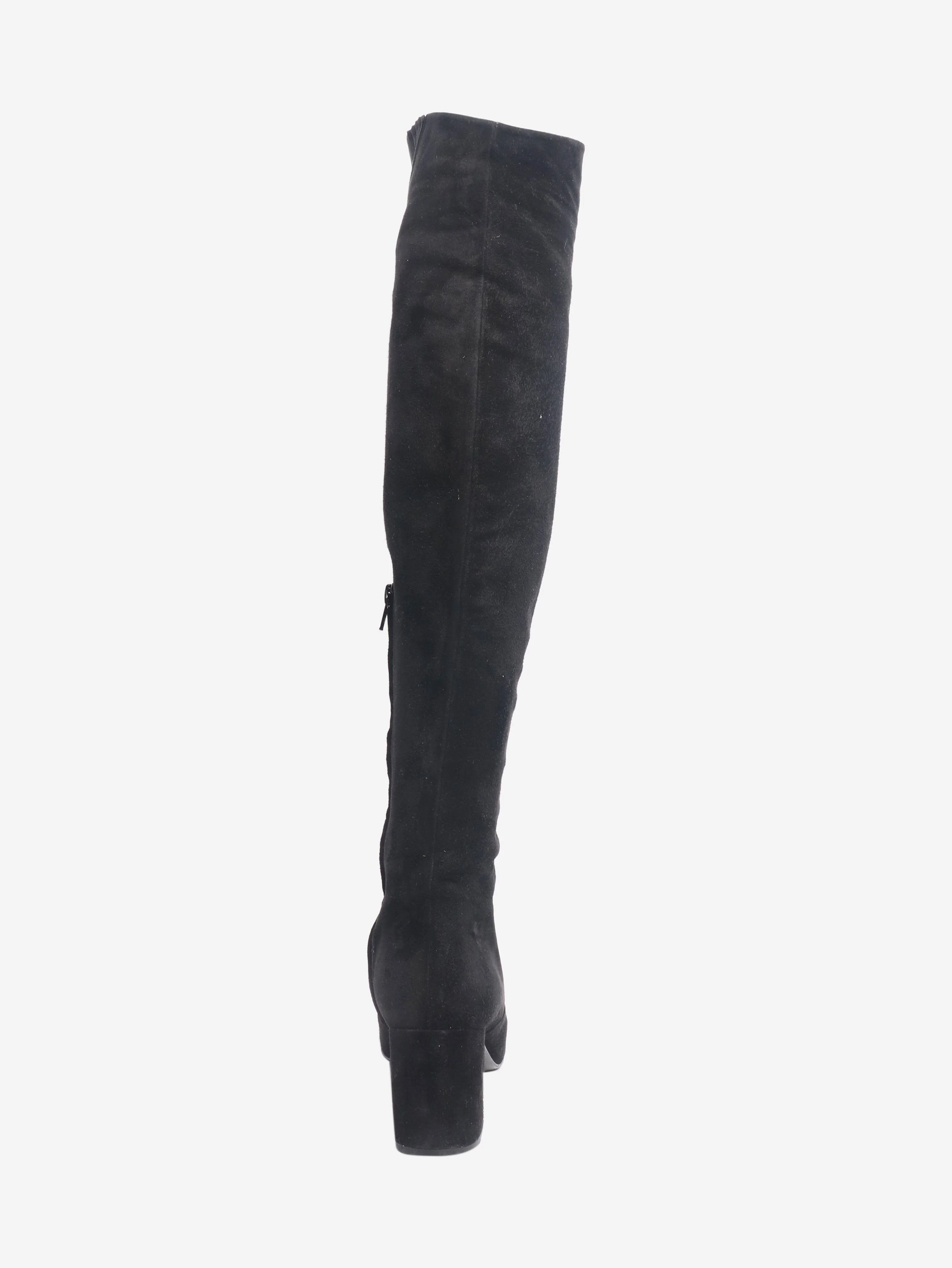 Black suede thigh-high boots - size EU 37 - Image 3
