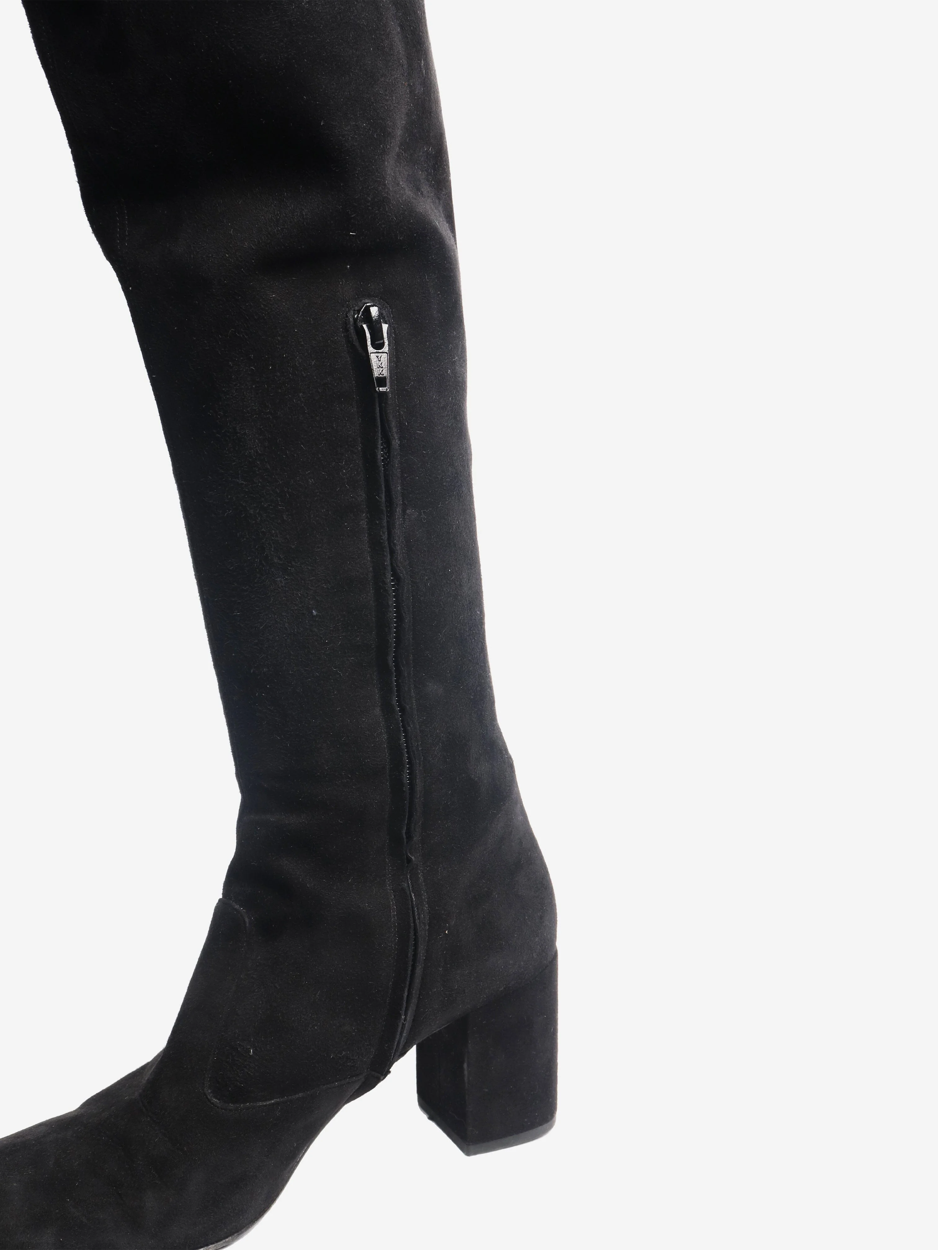 Black suede thigh-high boots - size EU 37 - Image 5