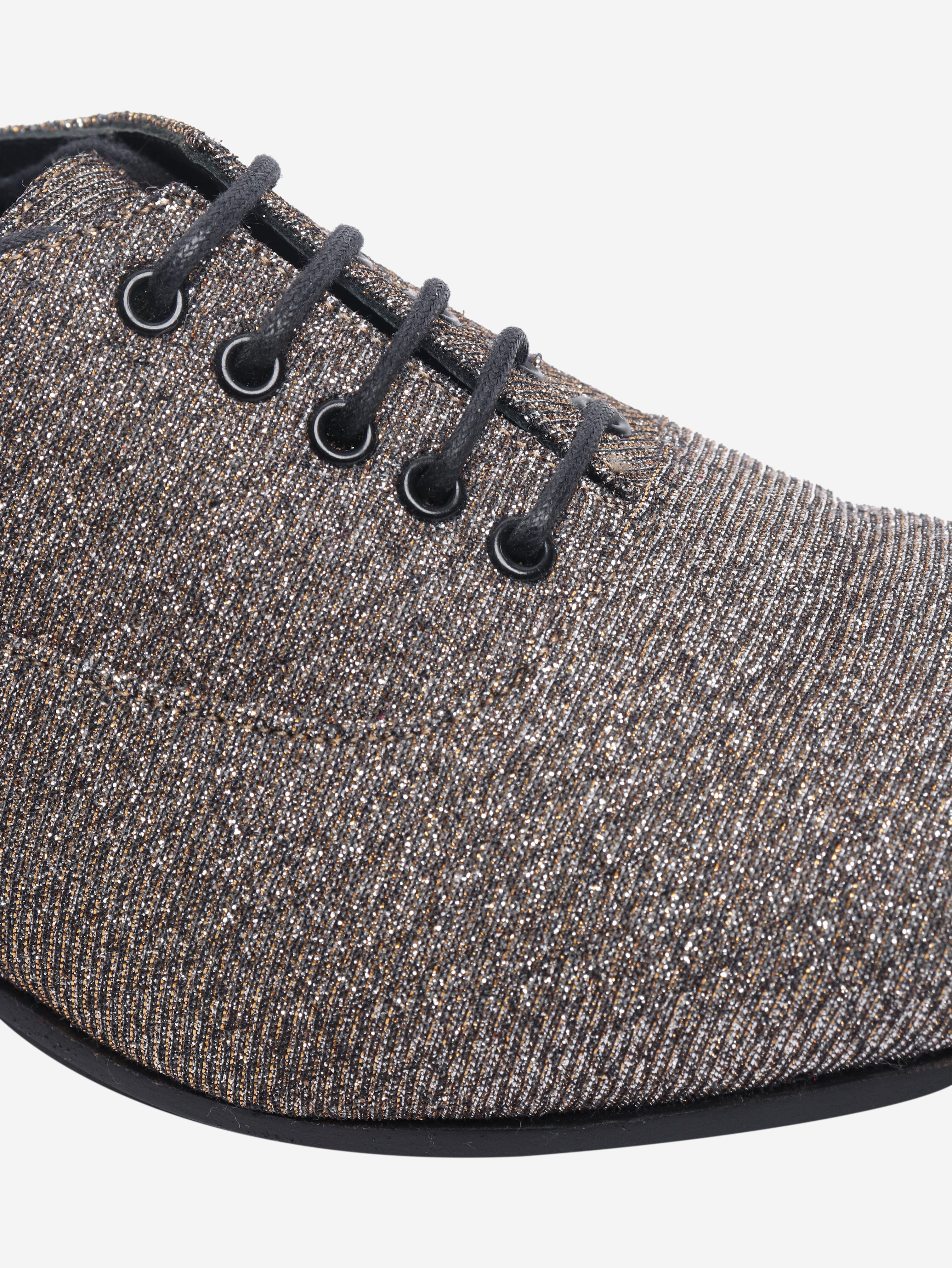 Gold glittery lace-up shoes - size EU 38.5 - Image 5