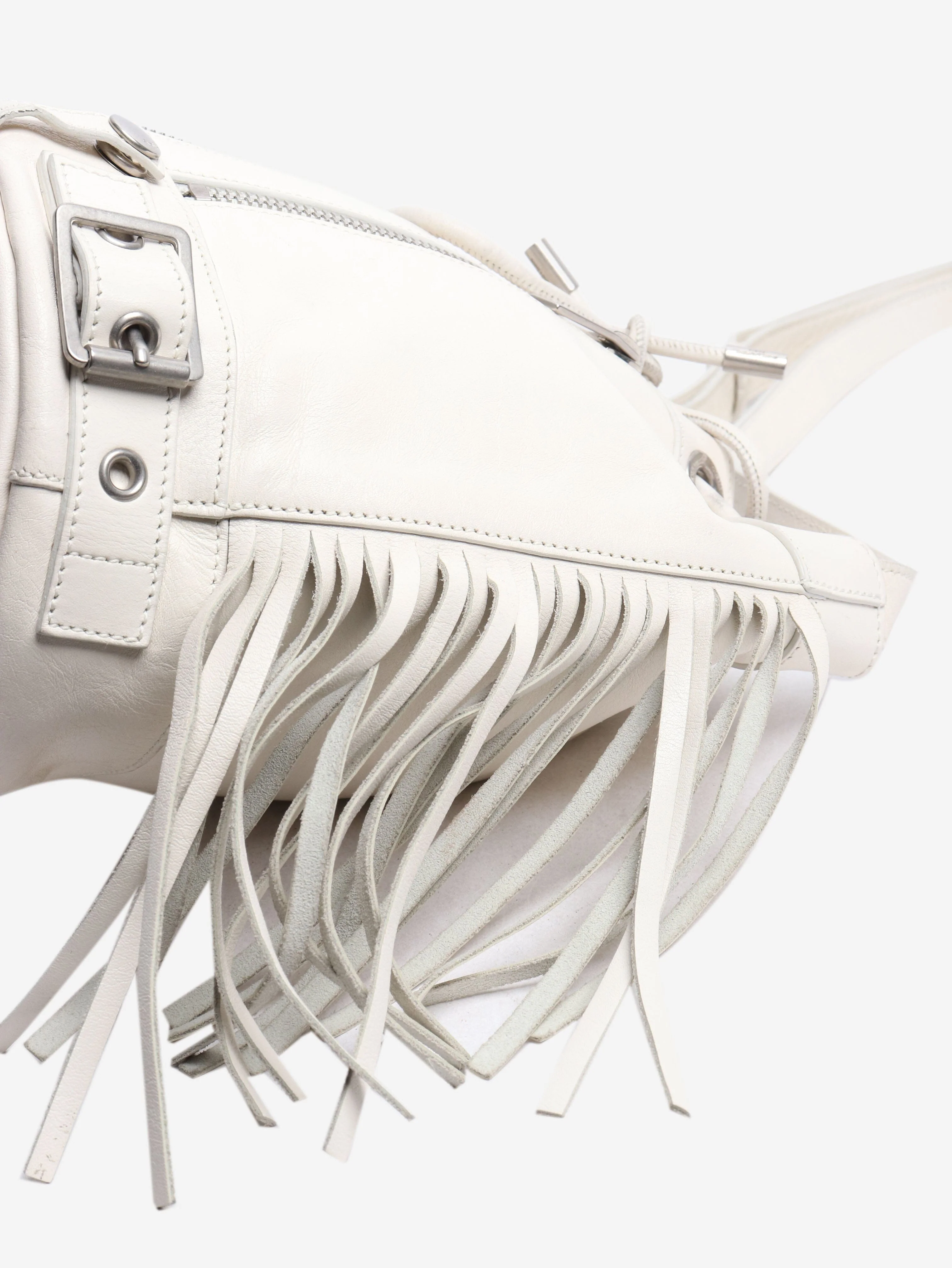 White Rider Fringed bucket bag - Image 4