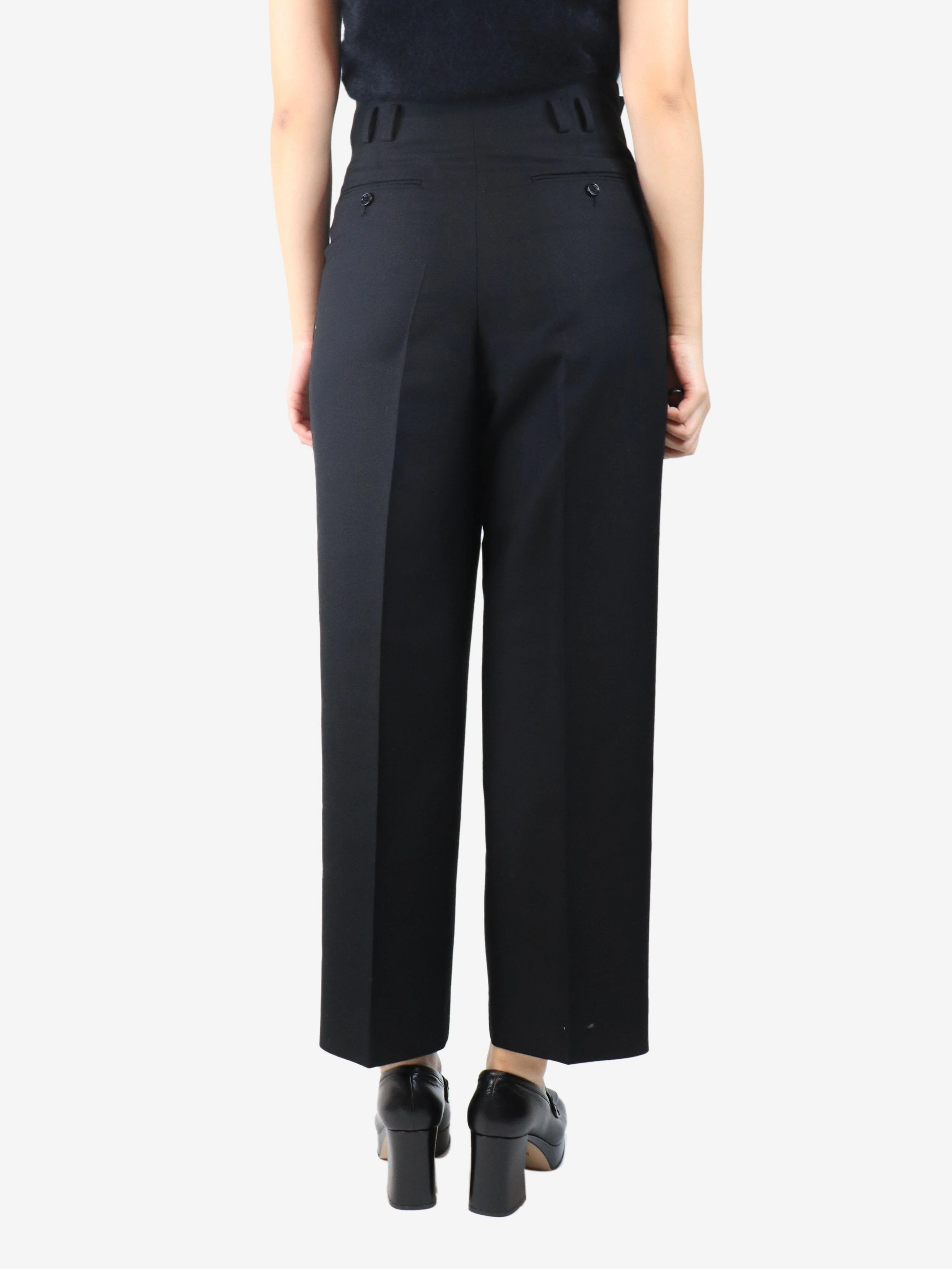 Black wide-leg trousers - size UK 10 - Image 3