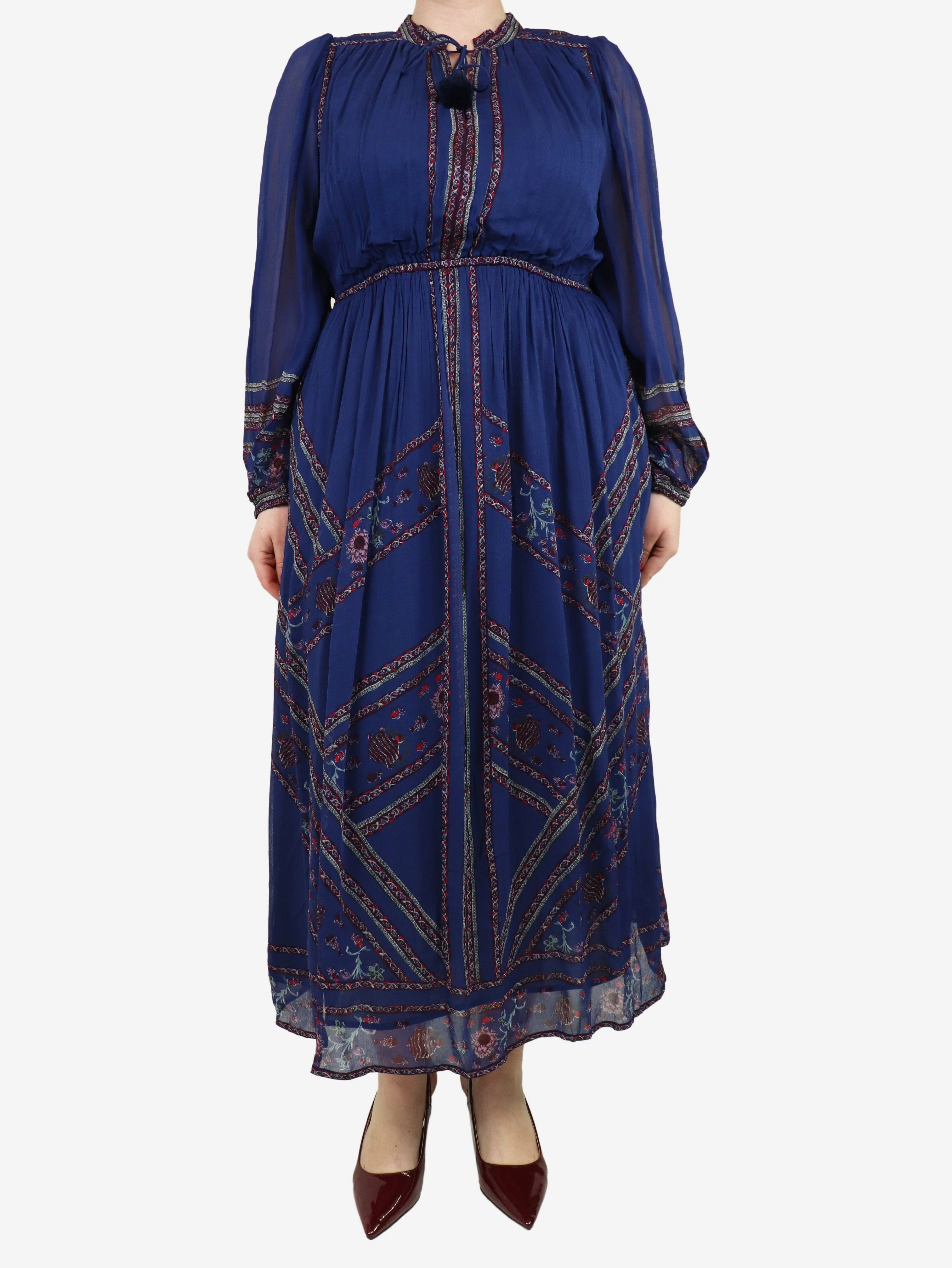 Blue Valeria midi dress - size L