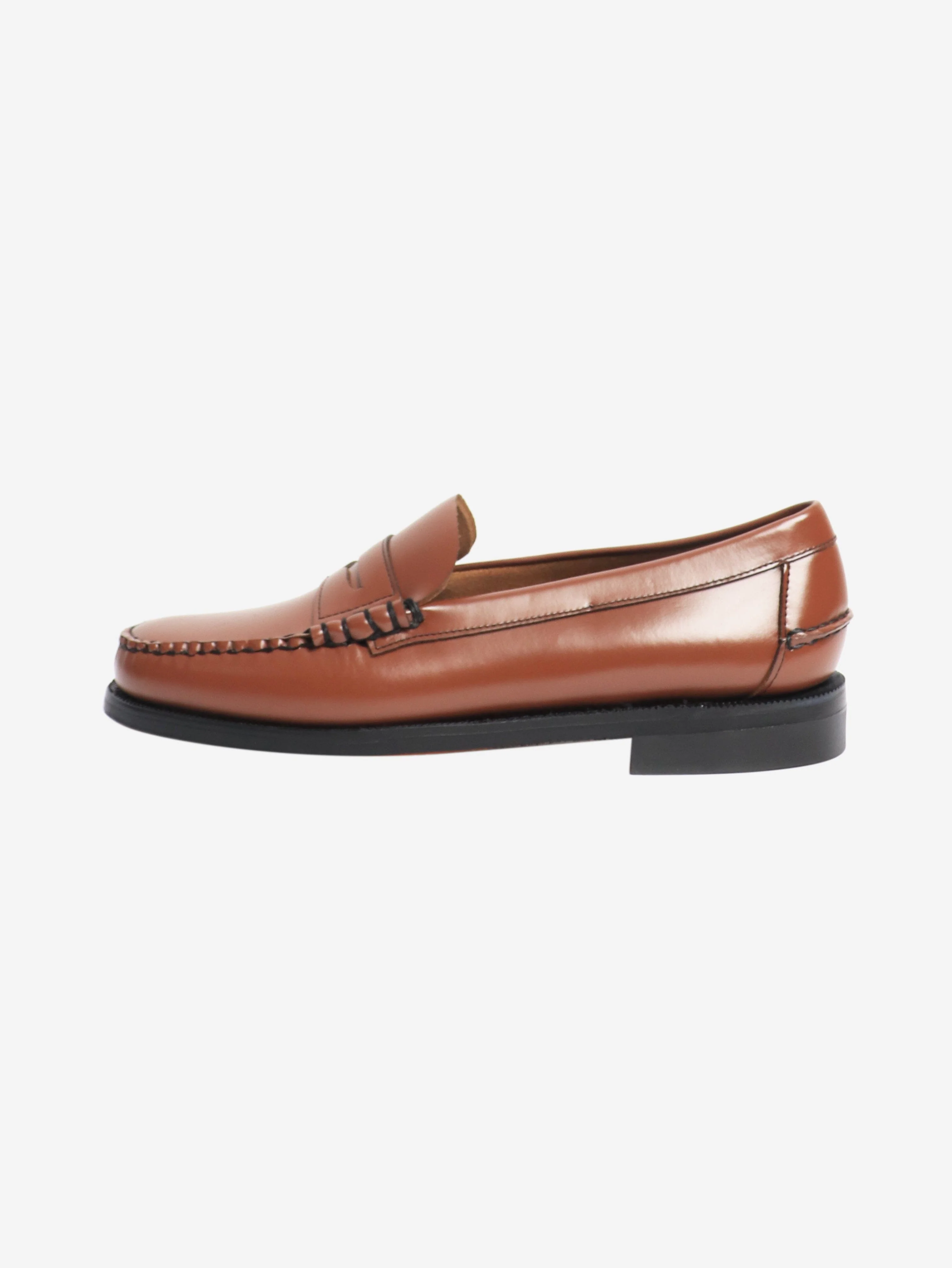 Tan leather loafers - size EU 44