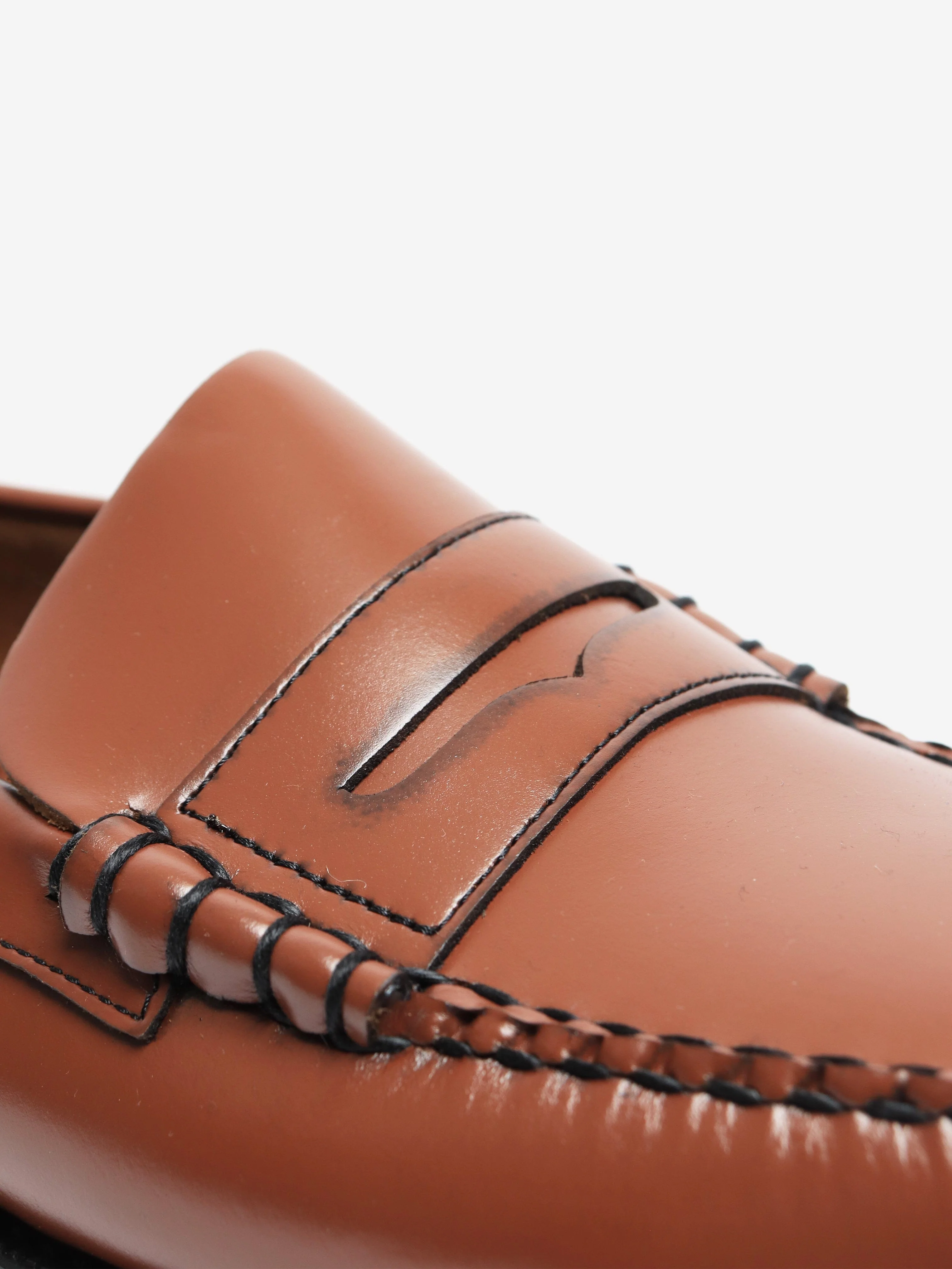 Tan leather loafers - size EU 44 - Image 5