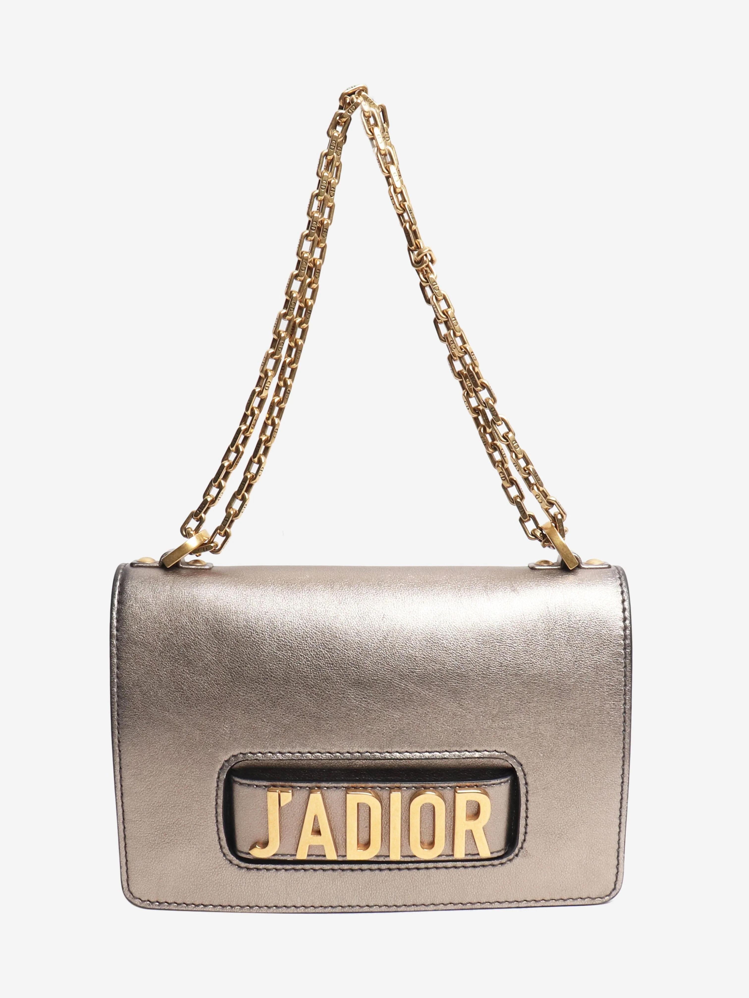 Silver J'Adior flap bag - Image 2