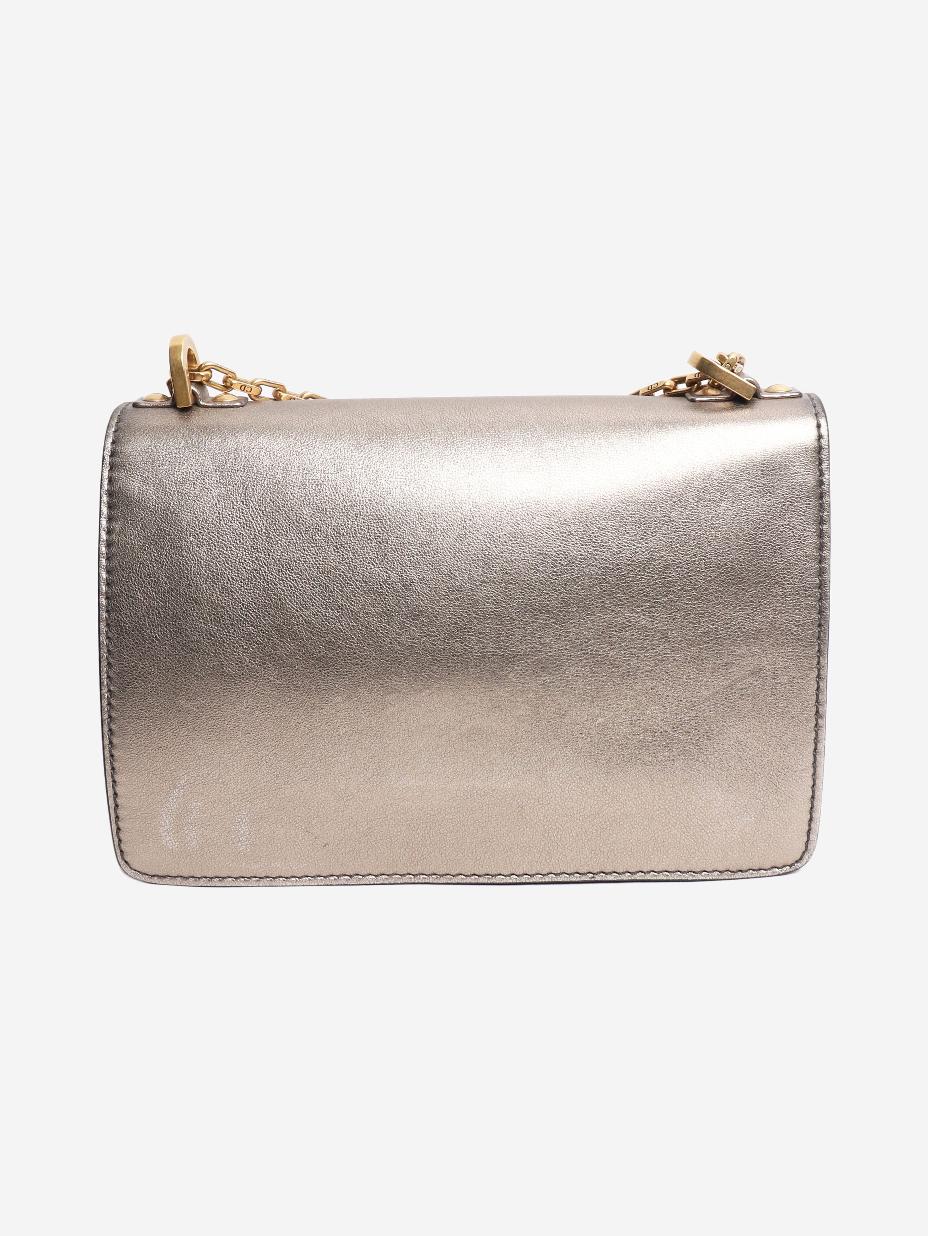 Silver J'Adior flap bag - Image 3