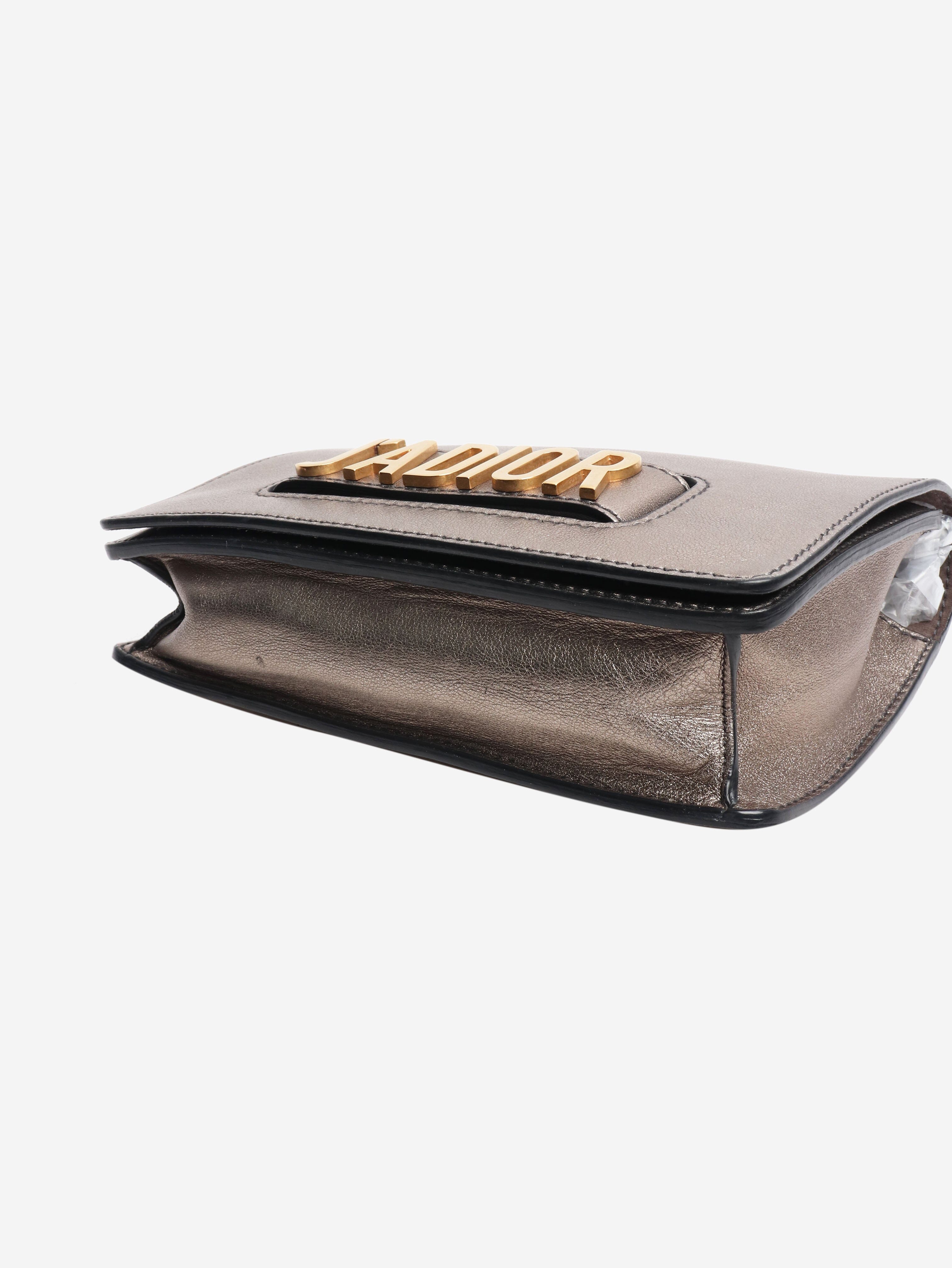 Silver J'Adior flap bag - Image 4