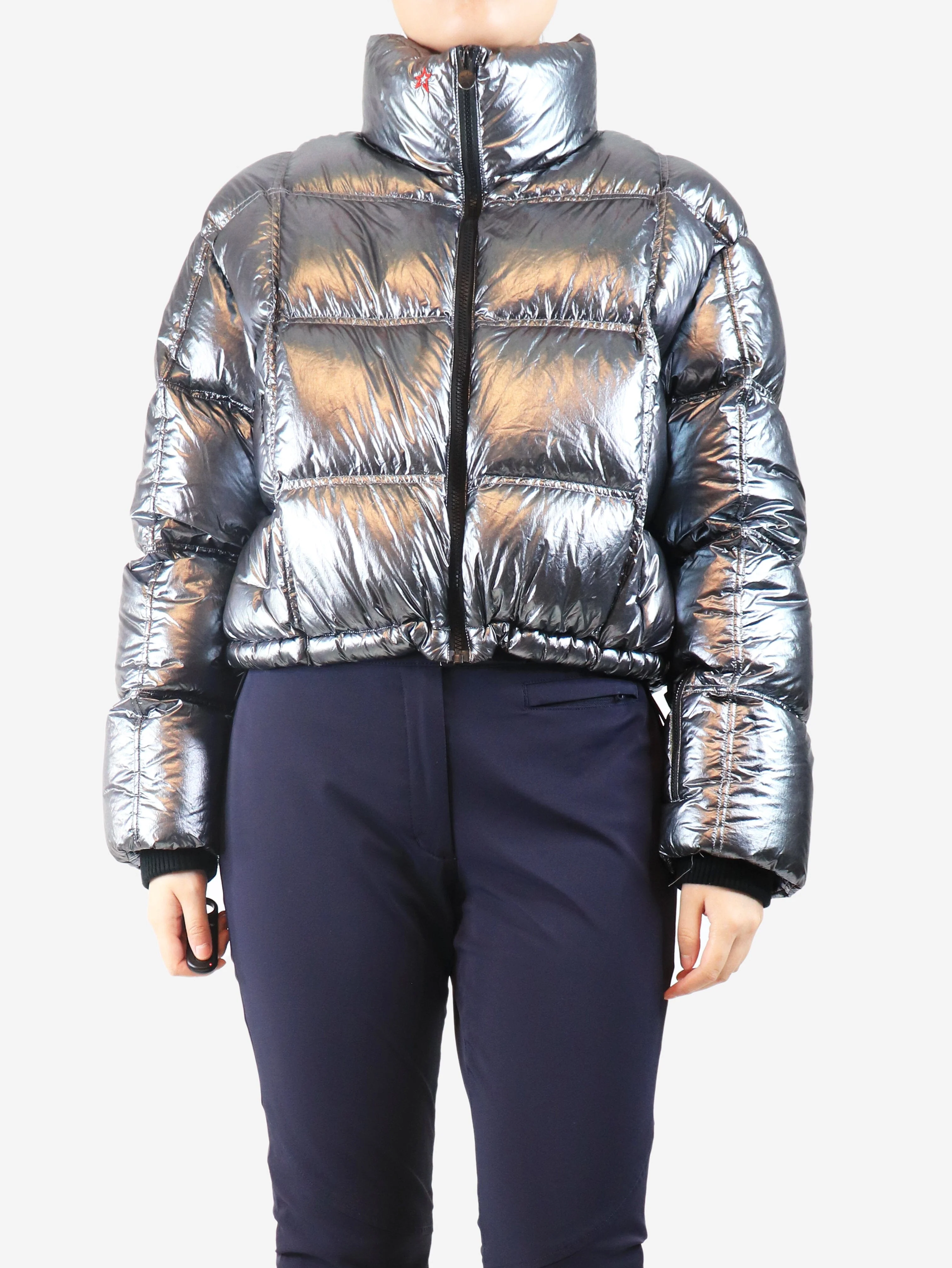 Silver metallic Nevada down jacket - size L