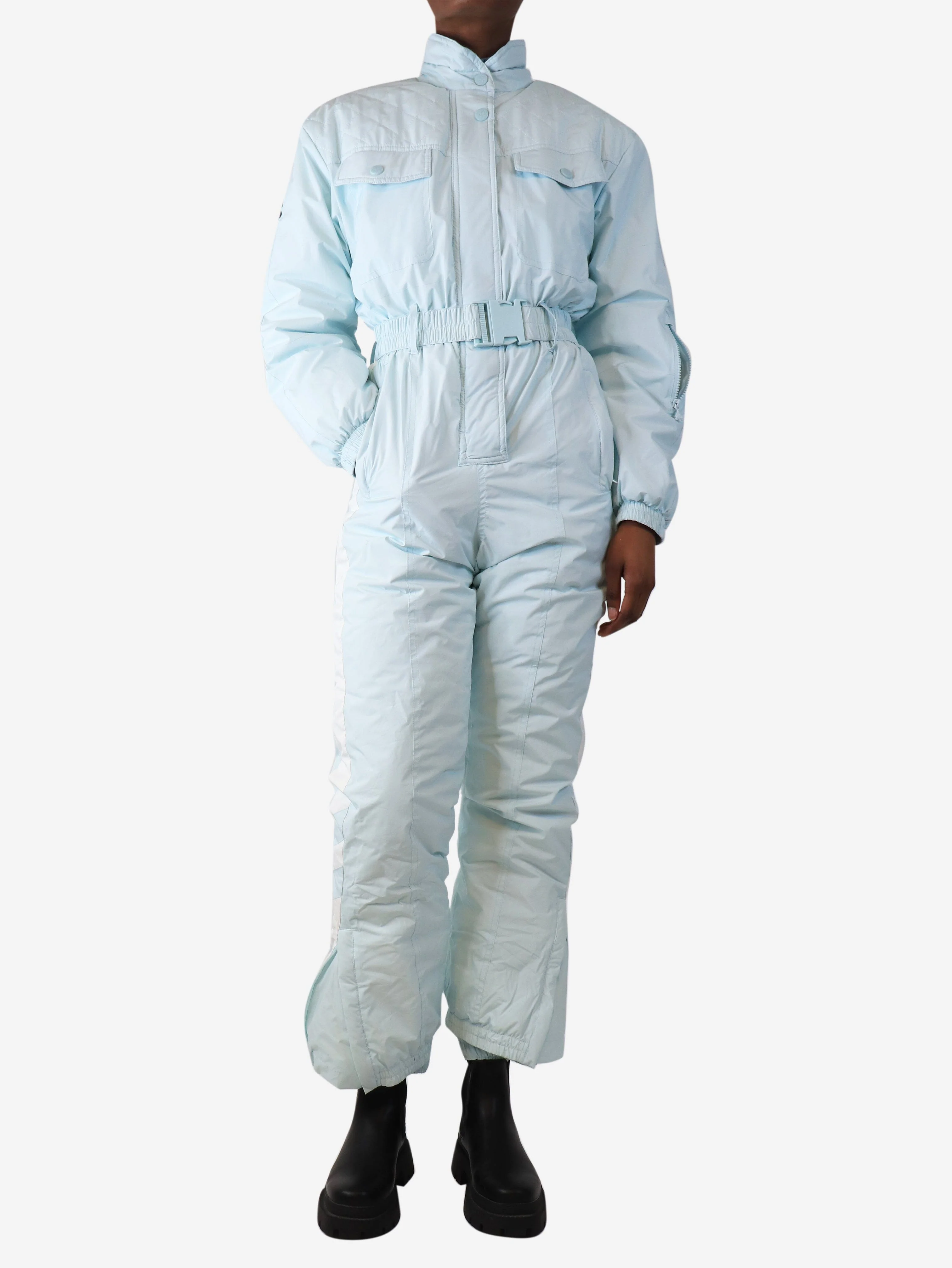 Pastel blue Frida ski suit - size XS - Image 3