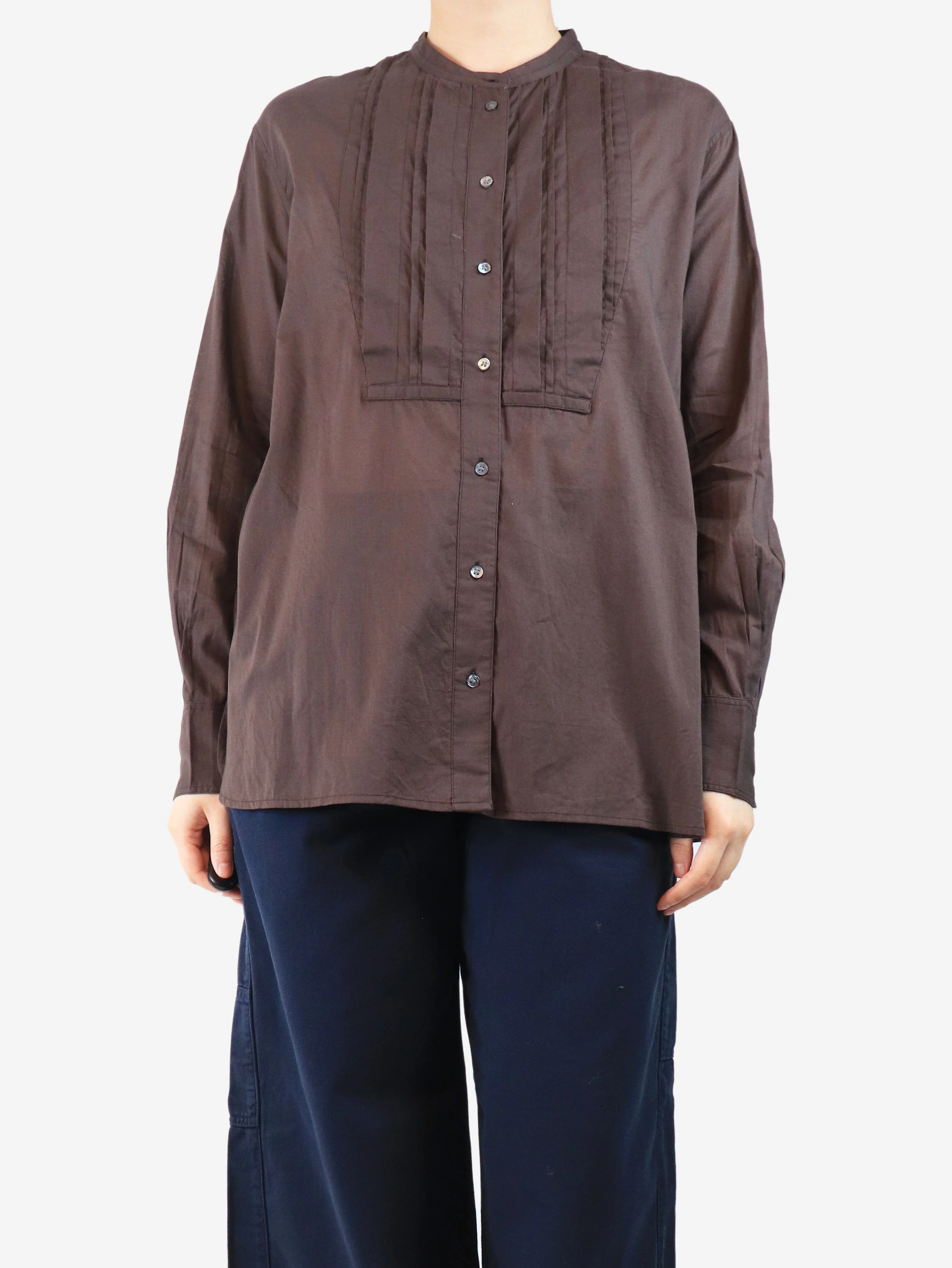 Chocolate Eleanore shirt - size UK 8