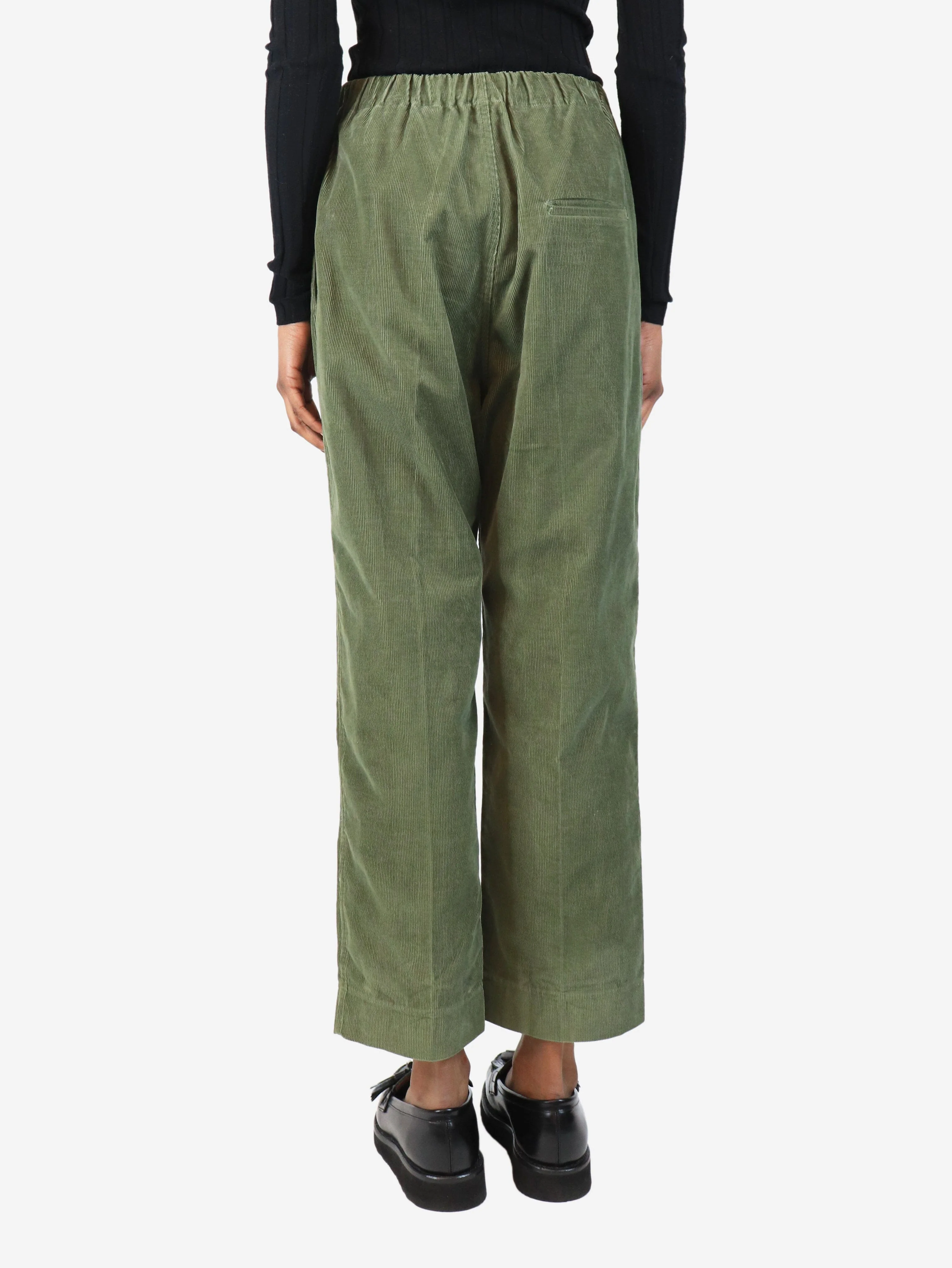 Green corduroy trousers - size UK 6 - Image 3