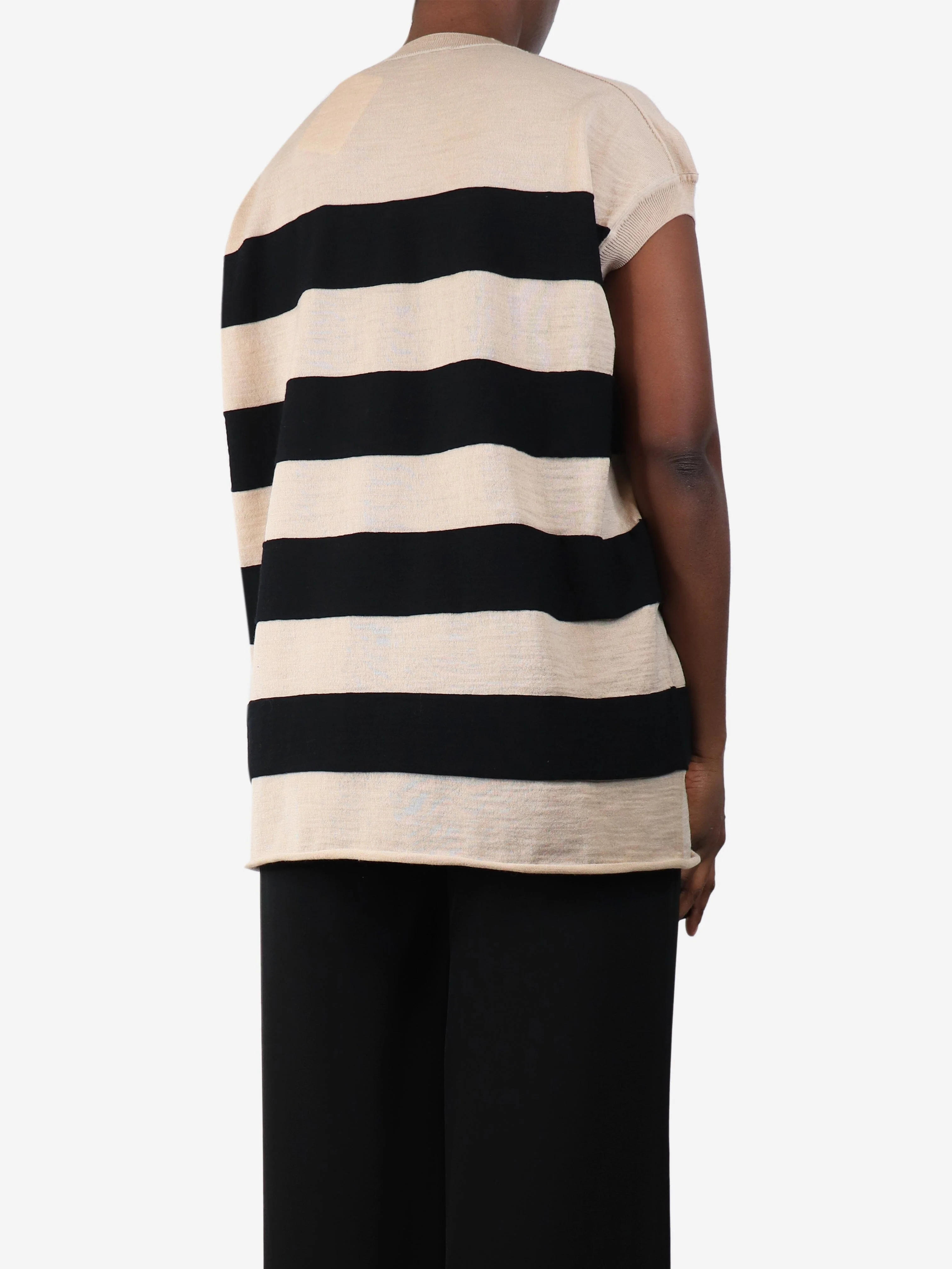Neutral and black striped vest - size M - Image 2