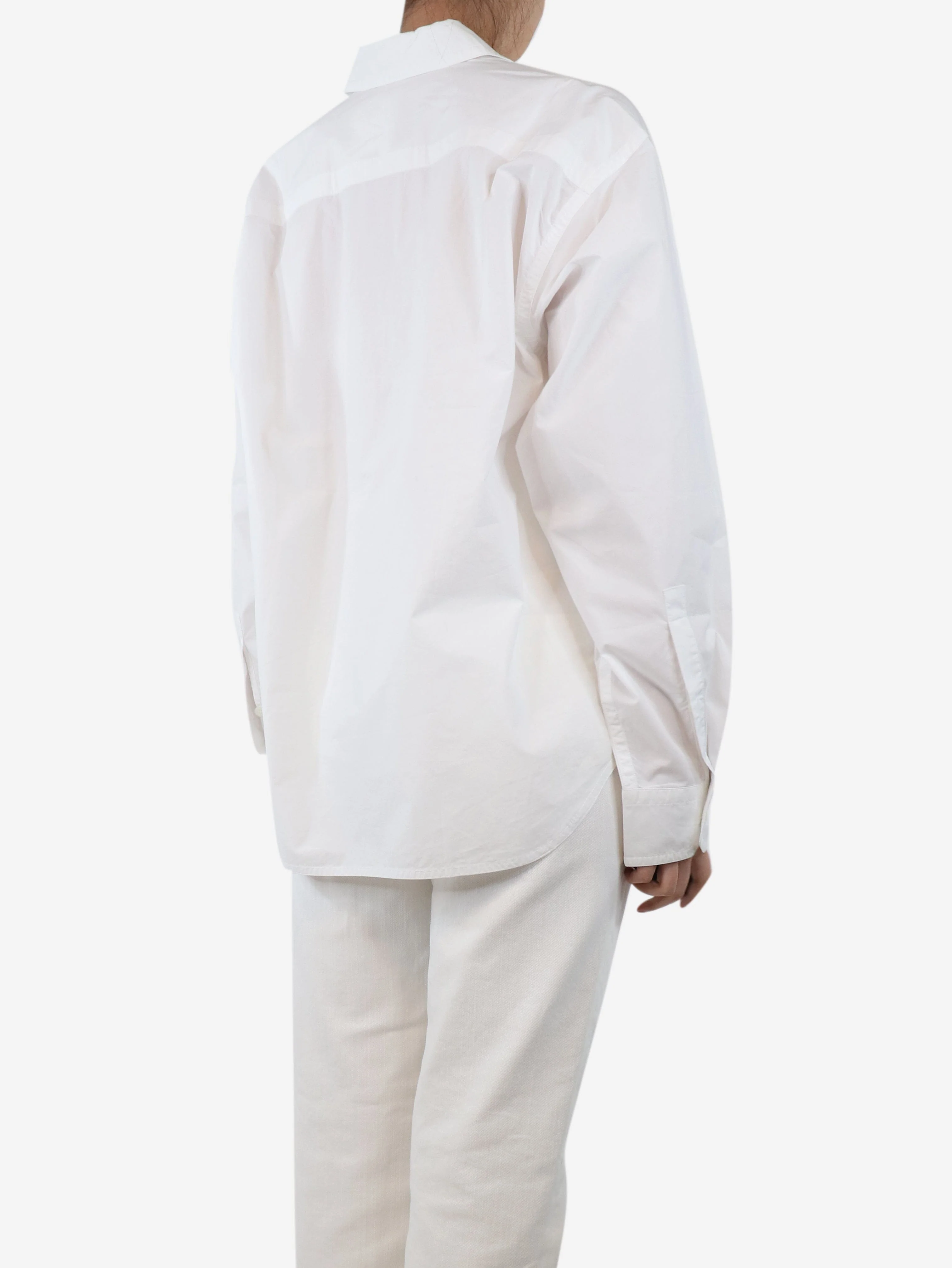 White cotton shirt - size UK 8 - Image 2