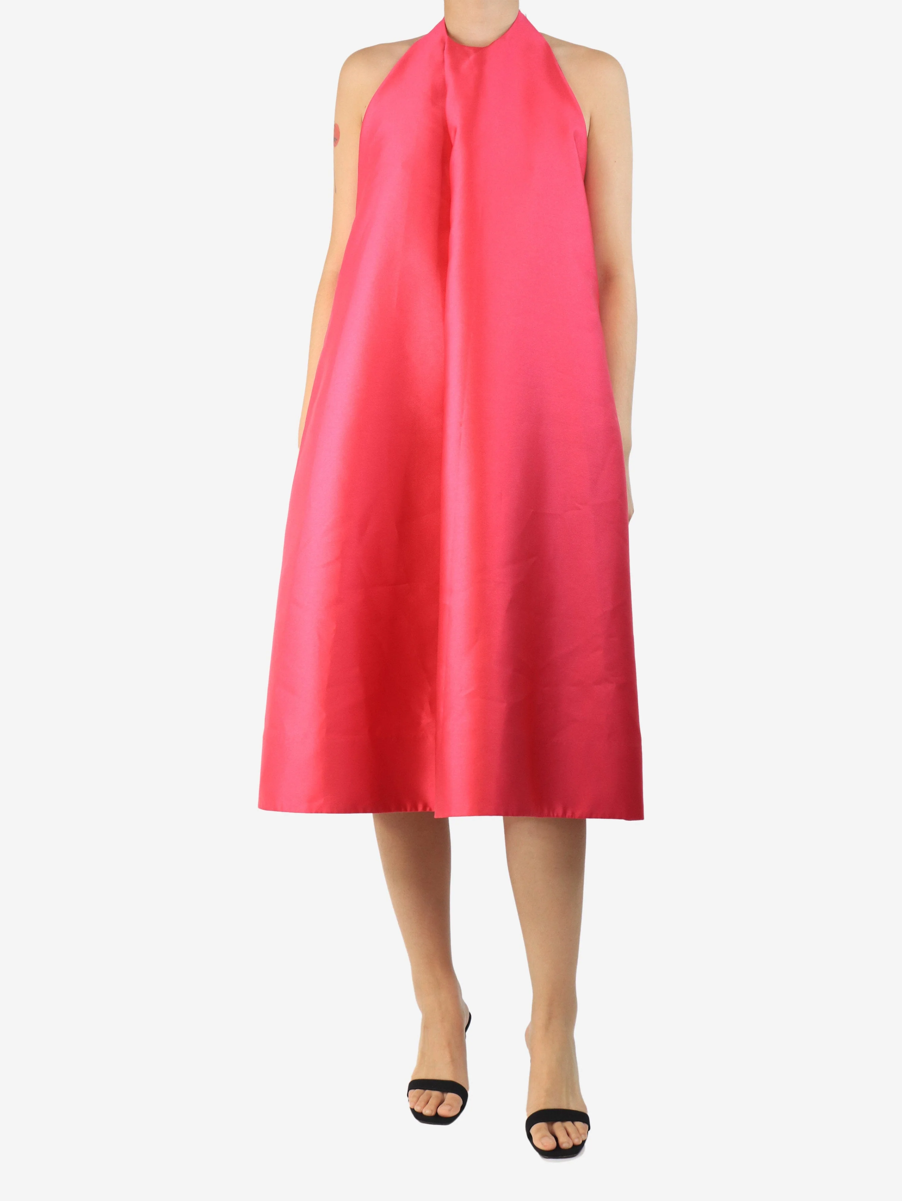 Pink Fuschia Elise halter dress - size UK 8 - Image 3