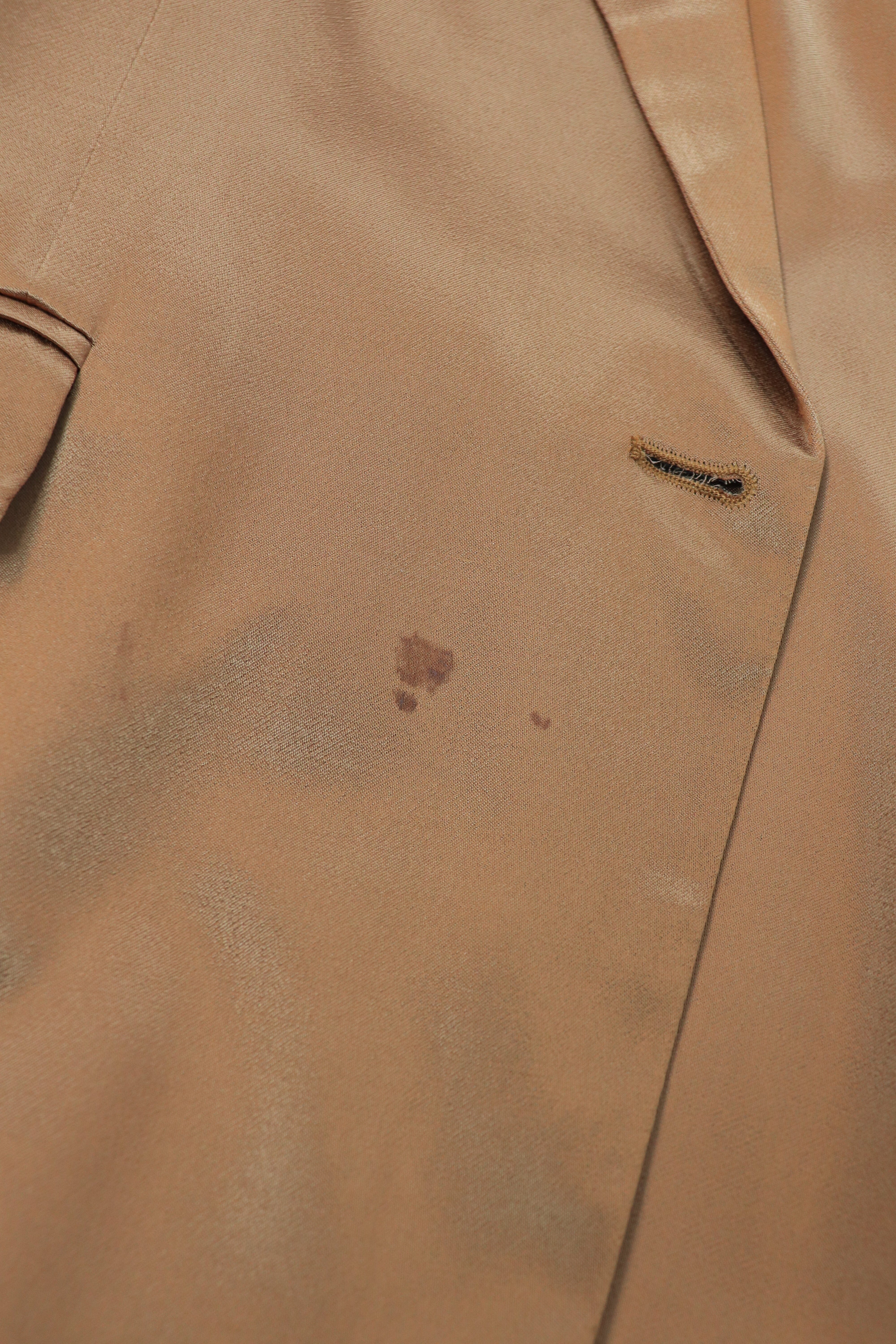 Brown sateen two piece suit - size UK 12 - Image 4