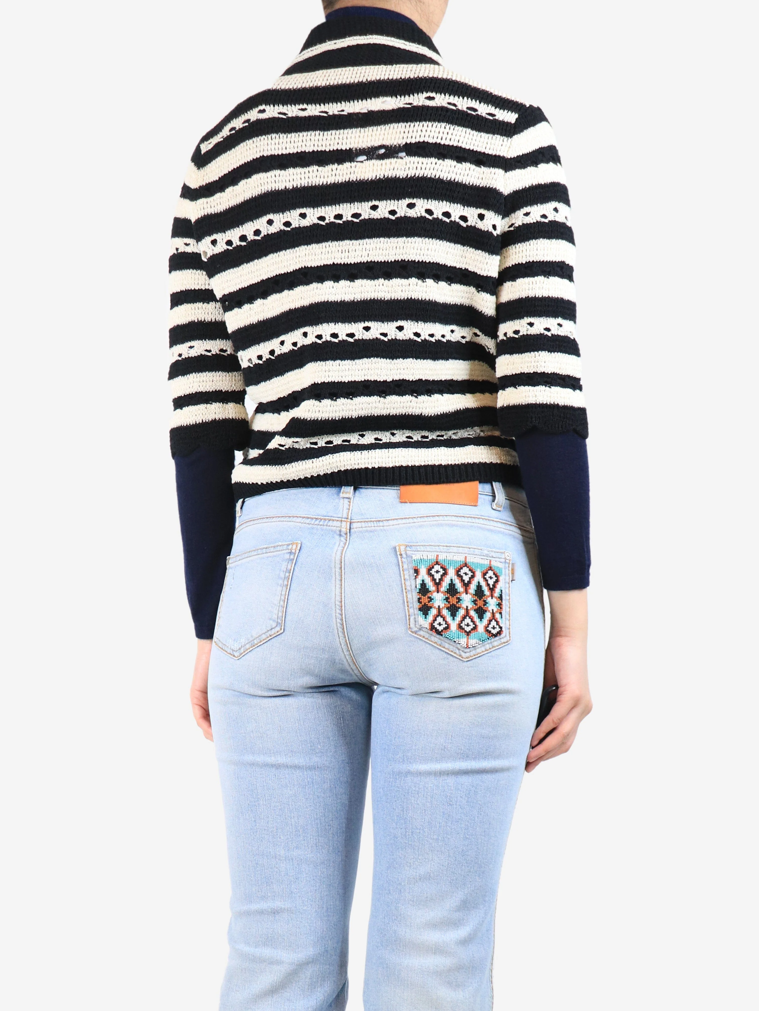 Black and white Pull cardigan - size S - Image 2