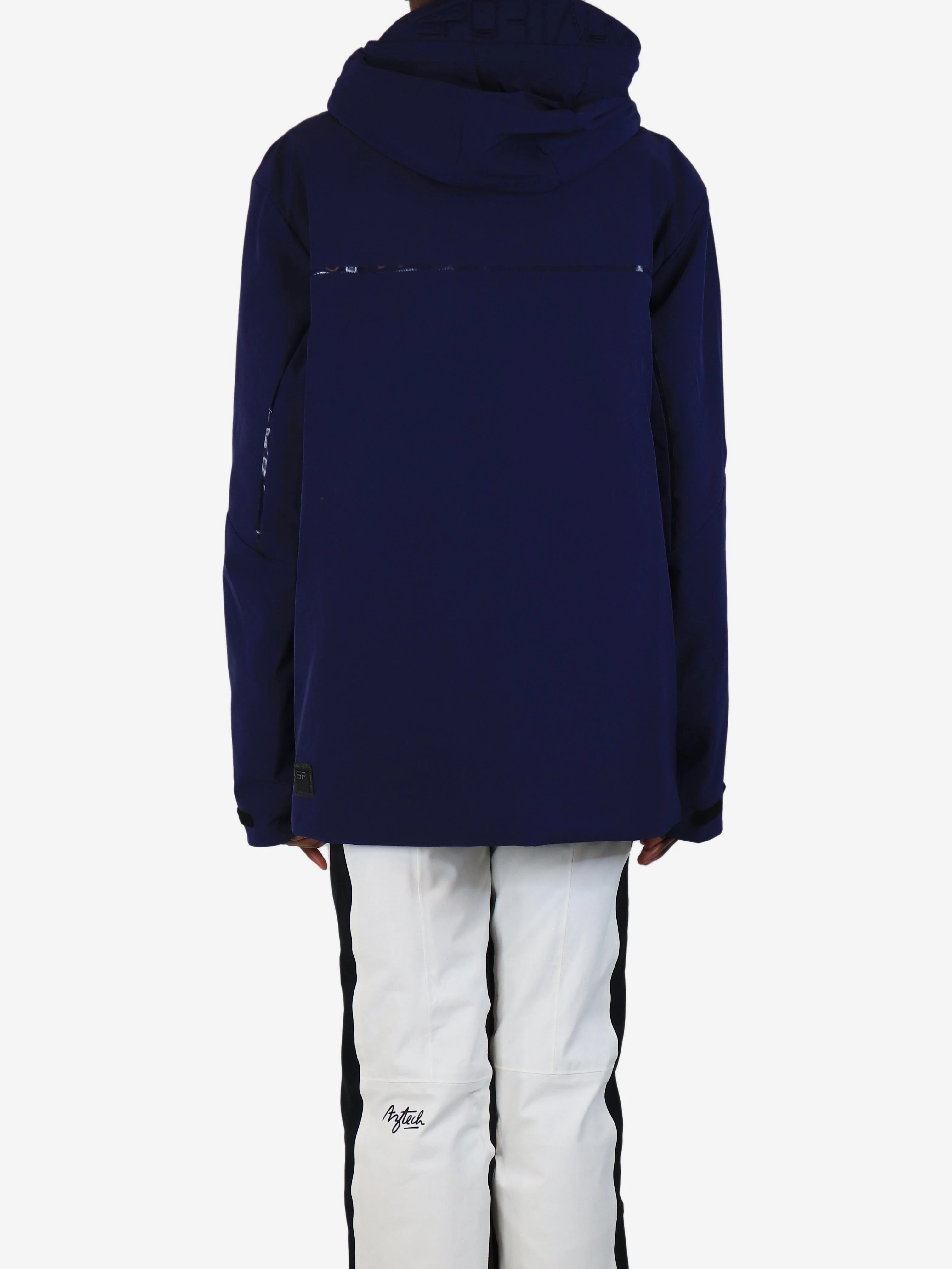 Blue hooded ski jacket - size UK 12 - Image 2