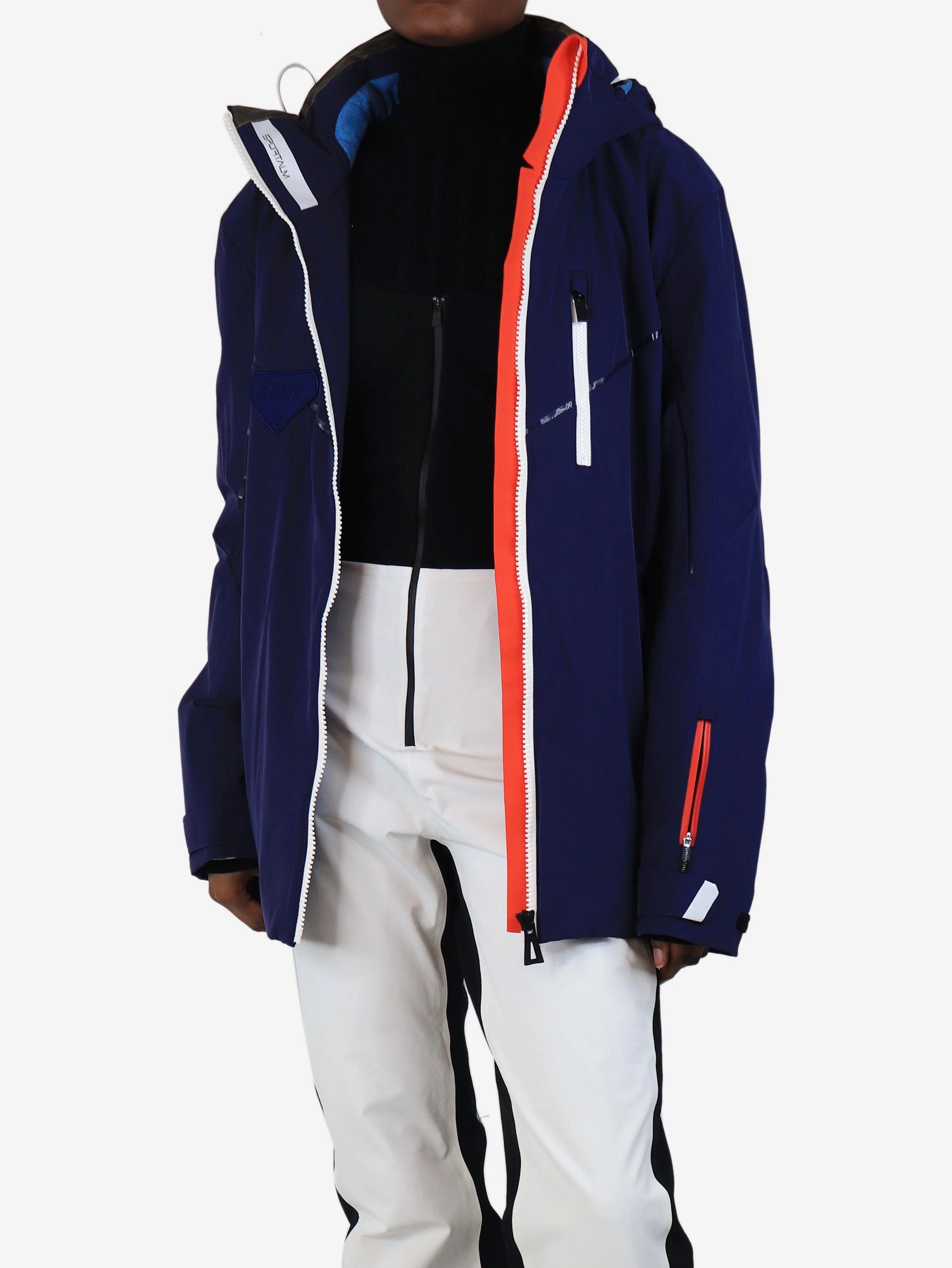 Blue hooded ski jacket - size UK 12 - Image 3