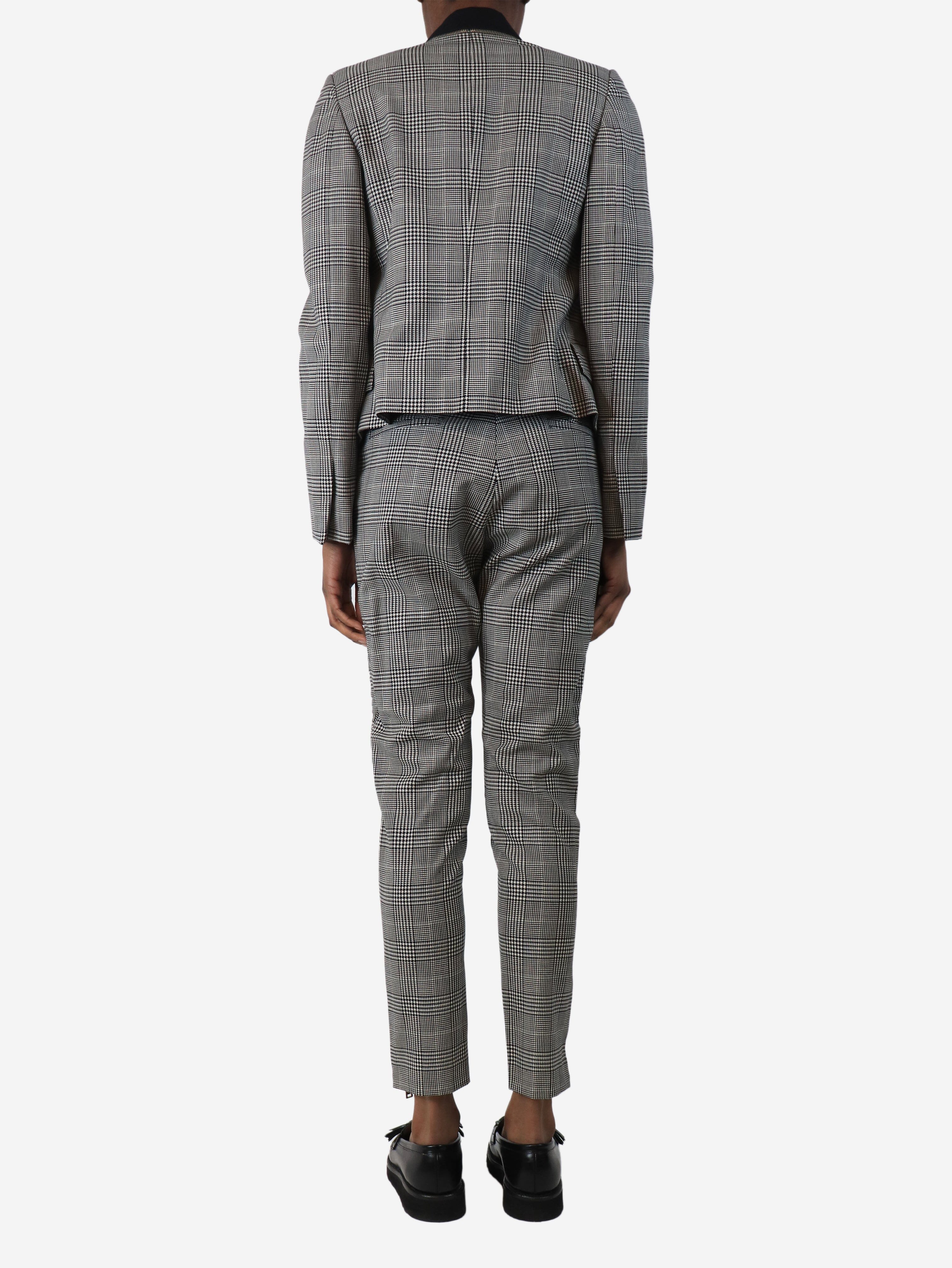 Grey plaid suit set - size UK 4 - Image 2