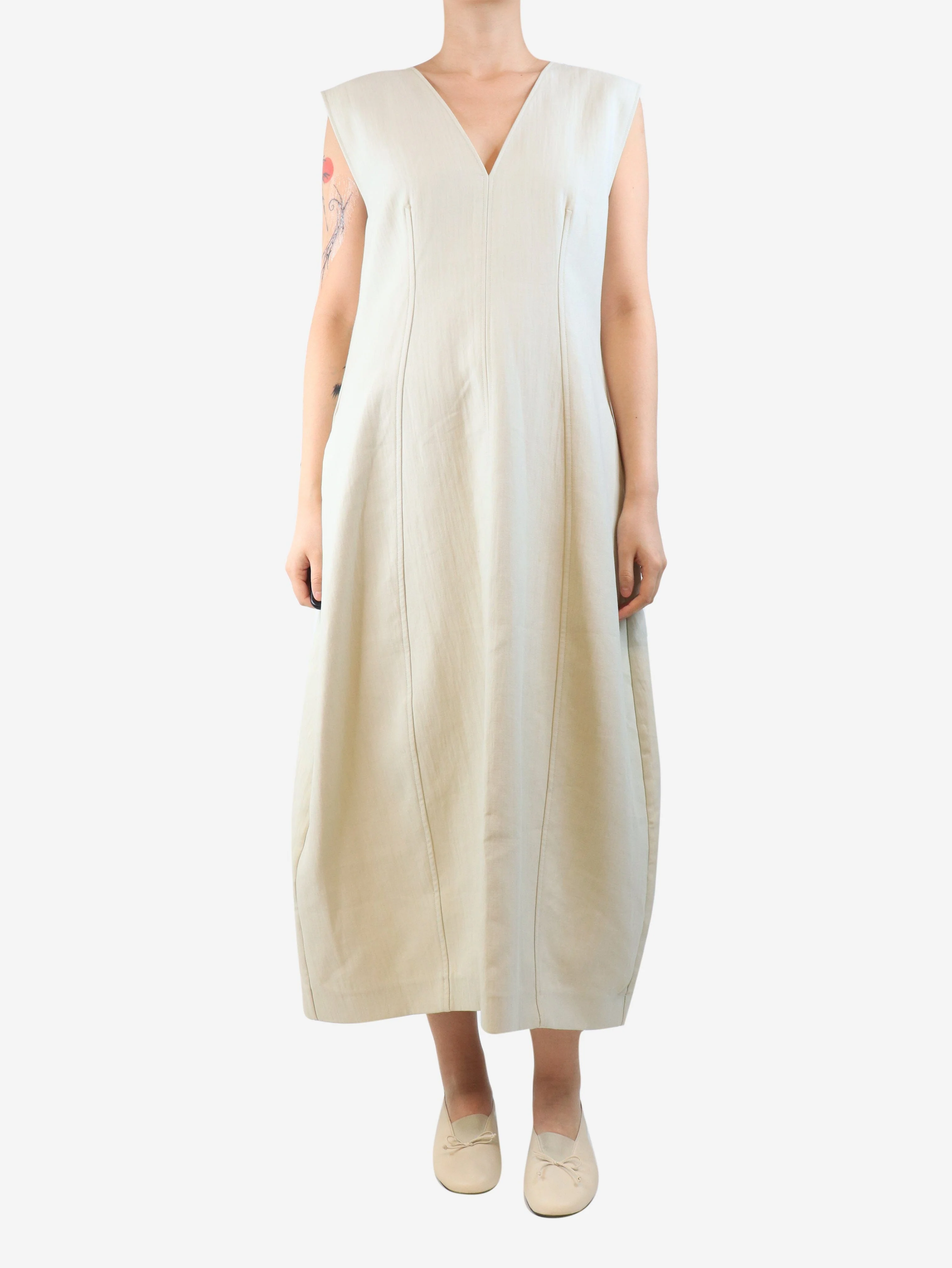 Dove Enna cotton-twill midi dress - size UK 12