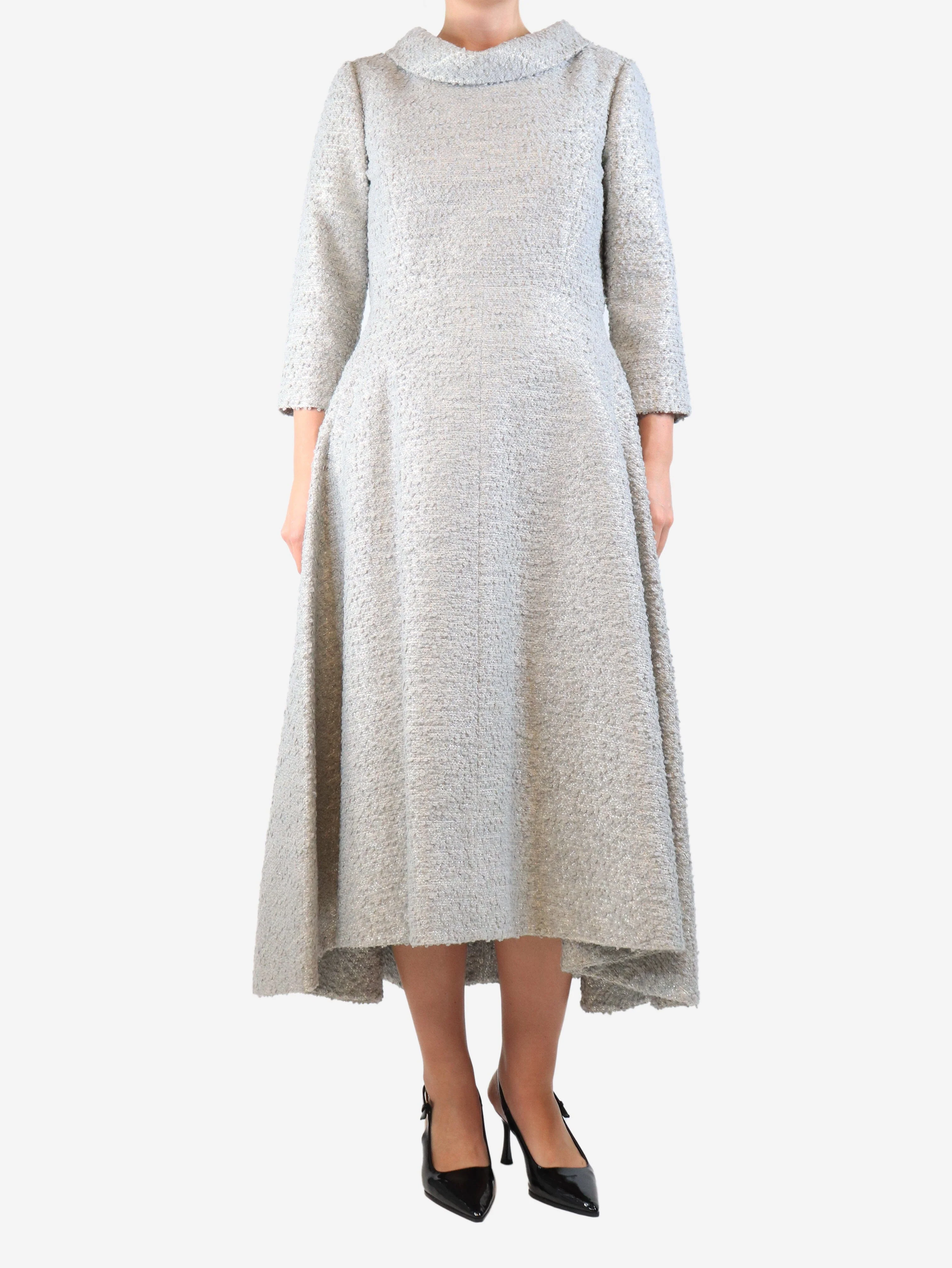 Winter sky Blythe midi dress - size UK 12