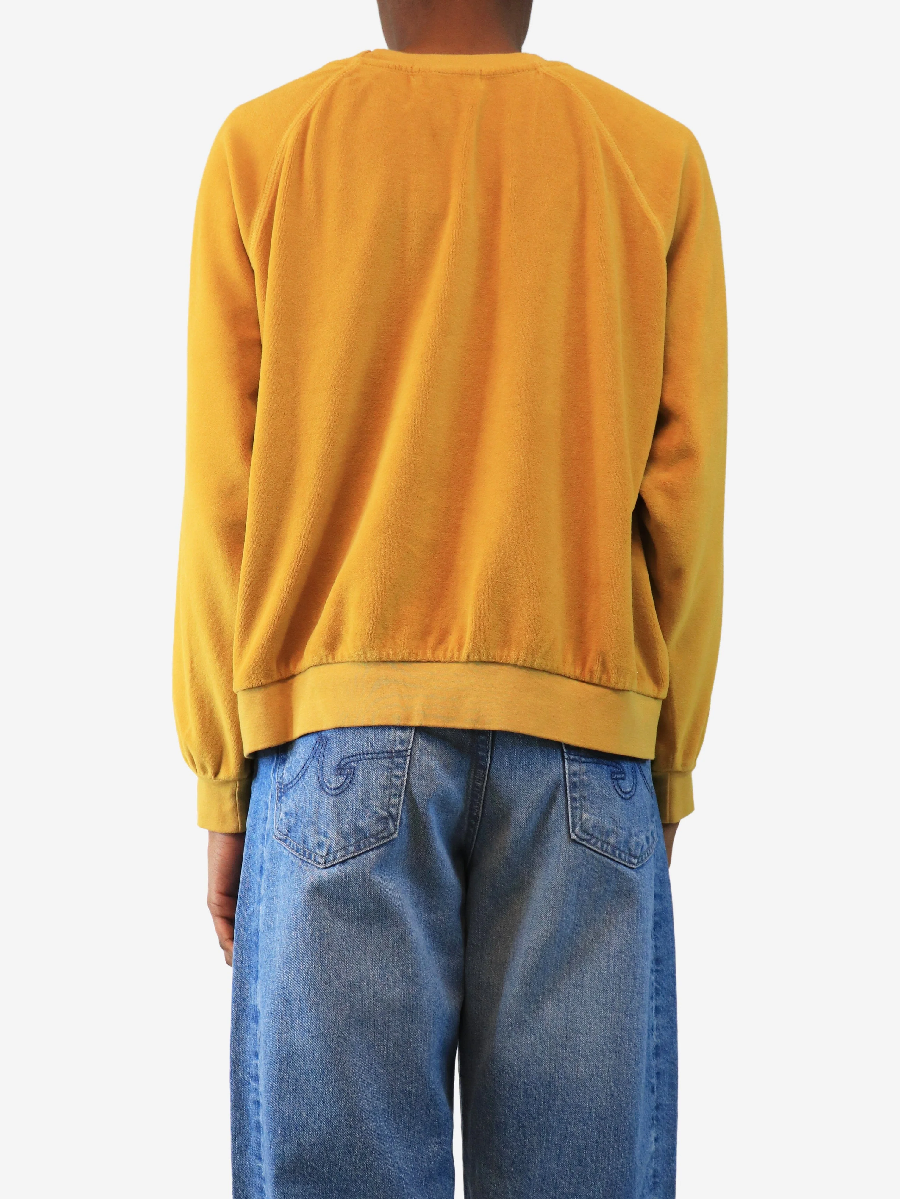Mustard velour sweatshirt - size S - Image 2