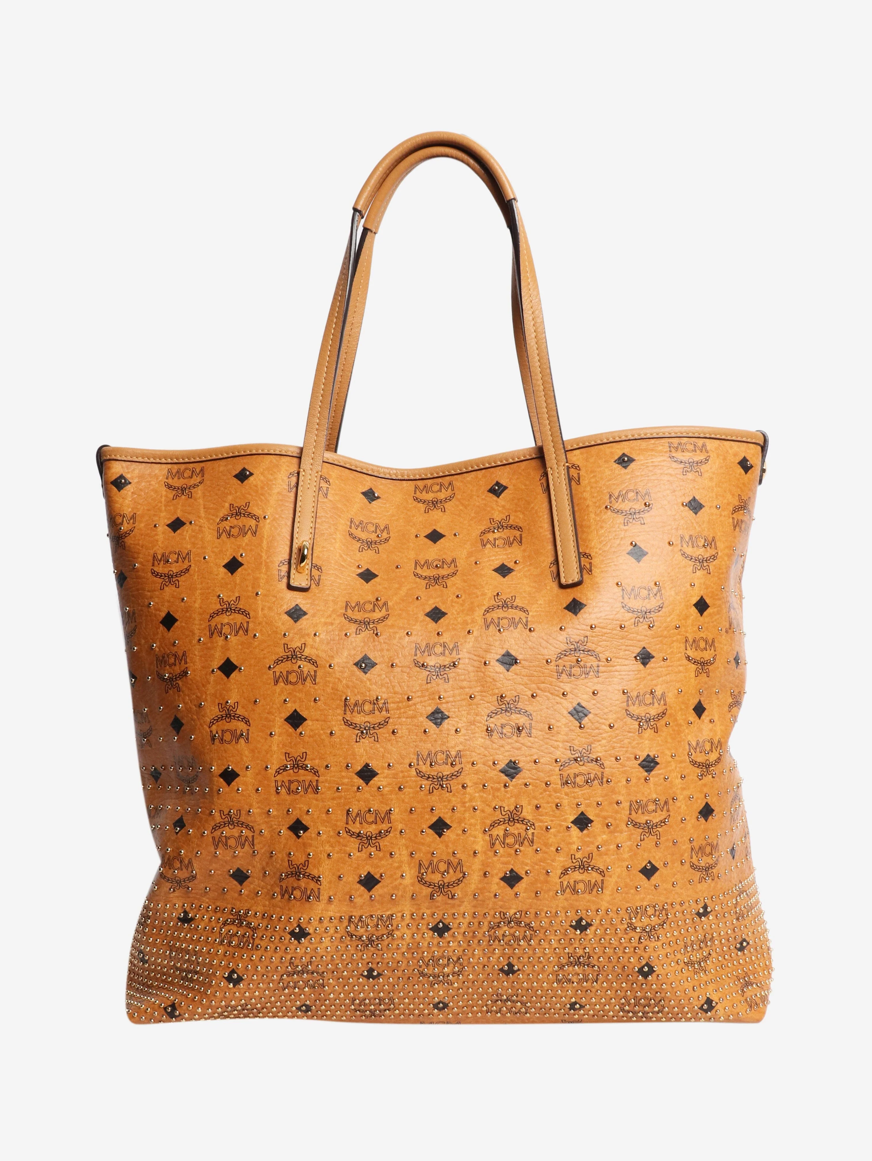 Tan Liz studded tote bag - Image 3
