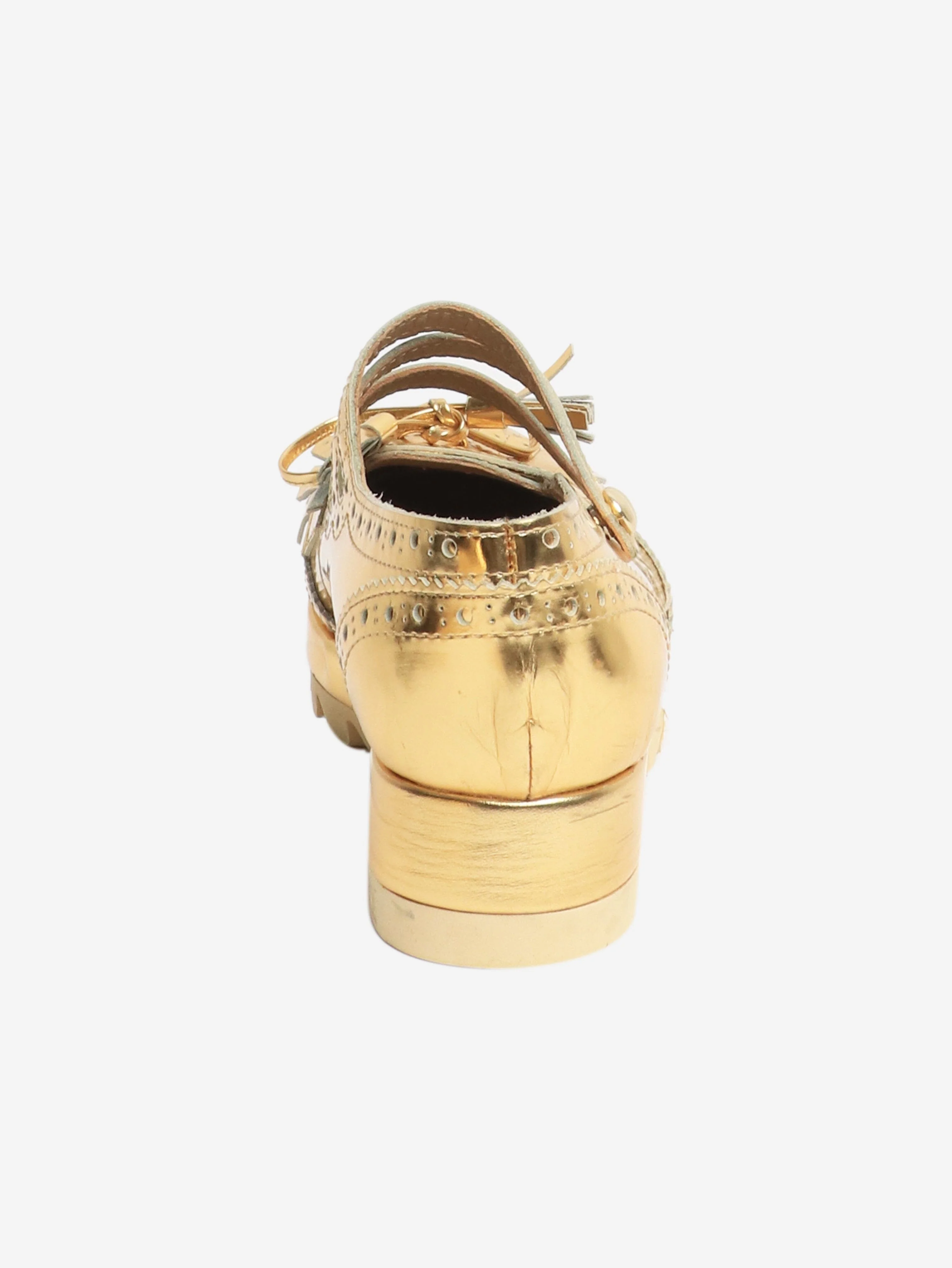 Gold fringed platform shoes - size EU 40 - Image 3