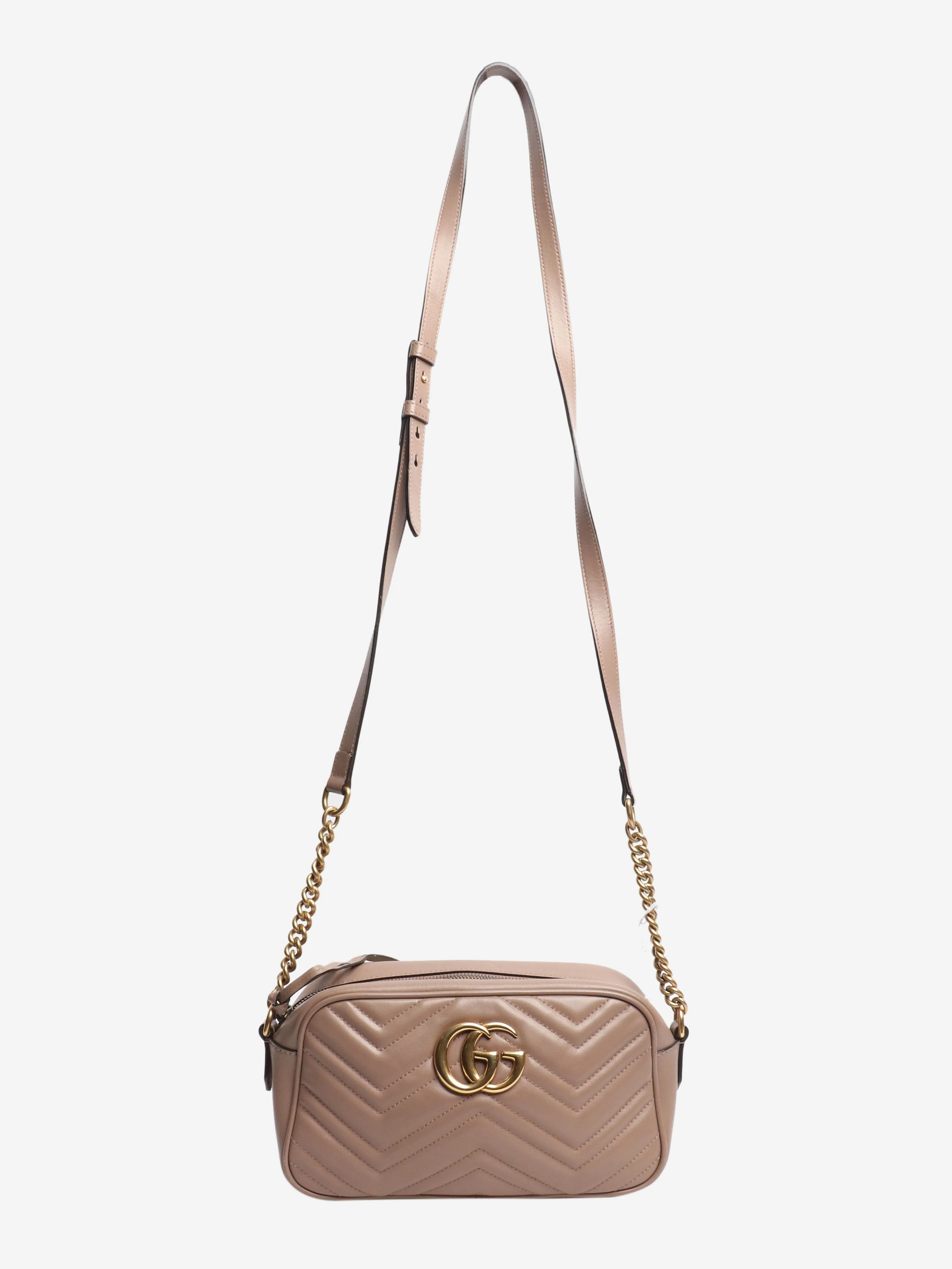 Taupe GG Marmont leather bag - Image 2