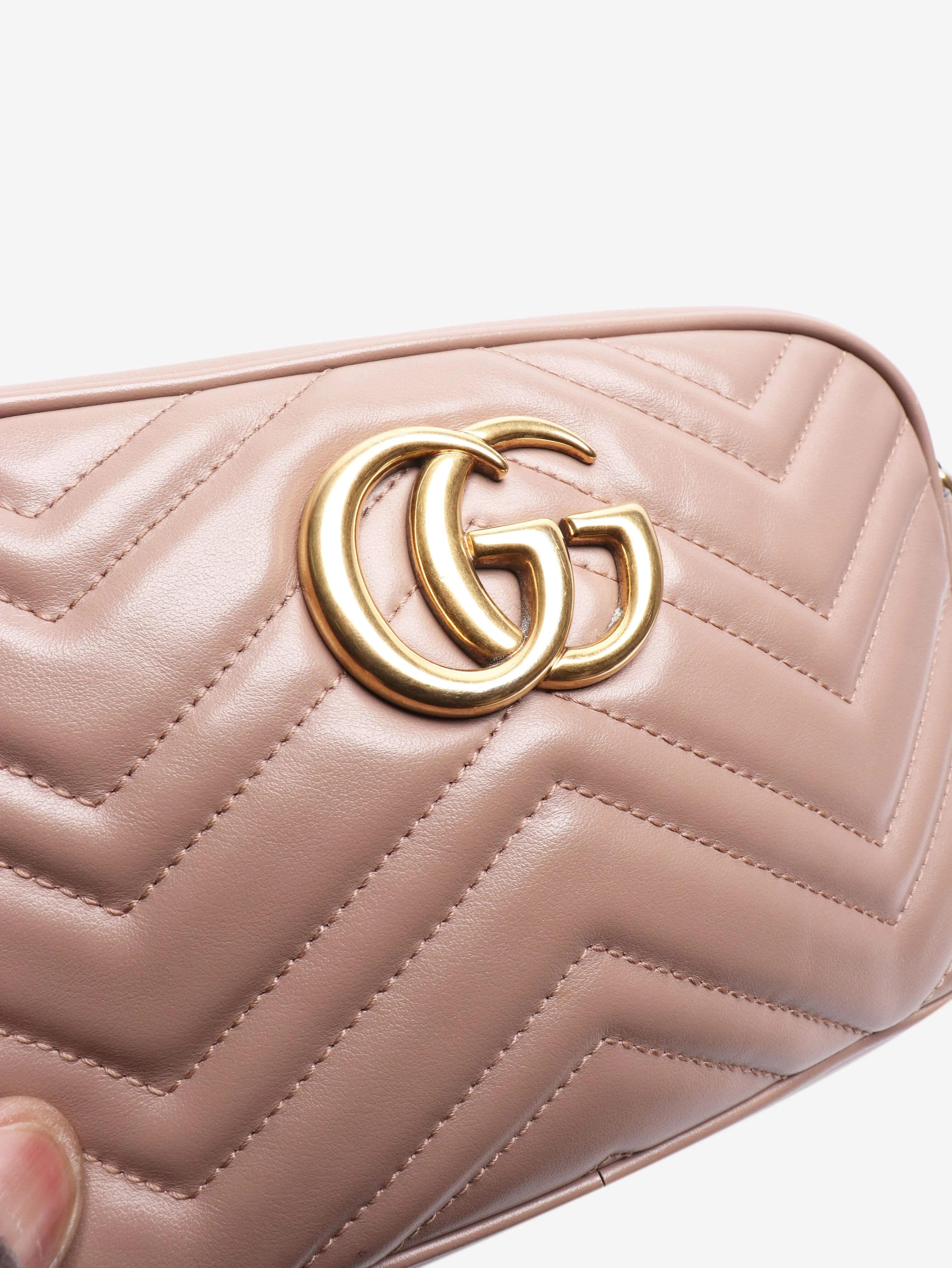 Taupe GG Marmont leather bag - Image 5
