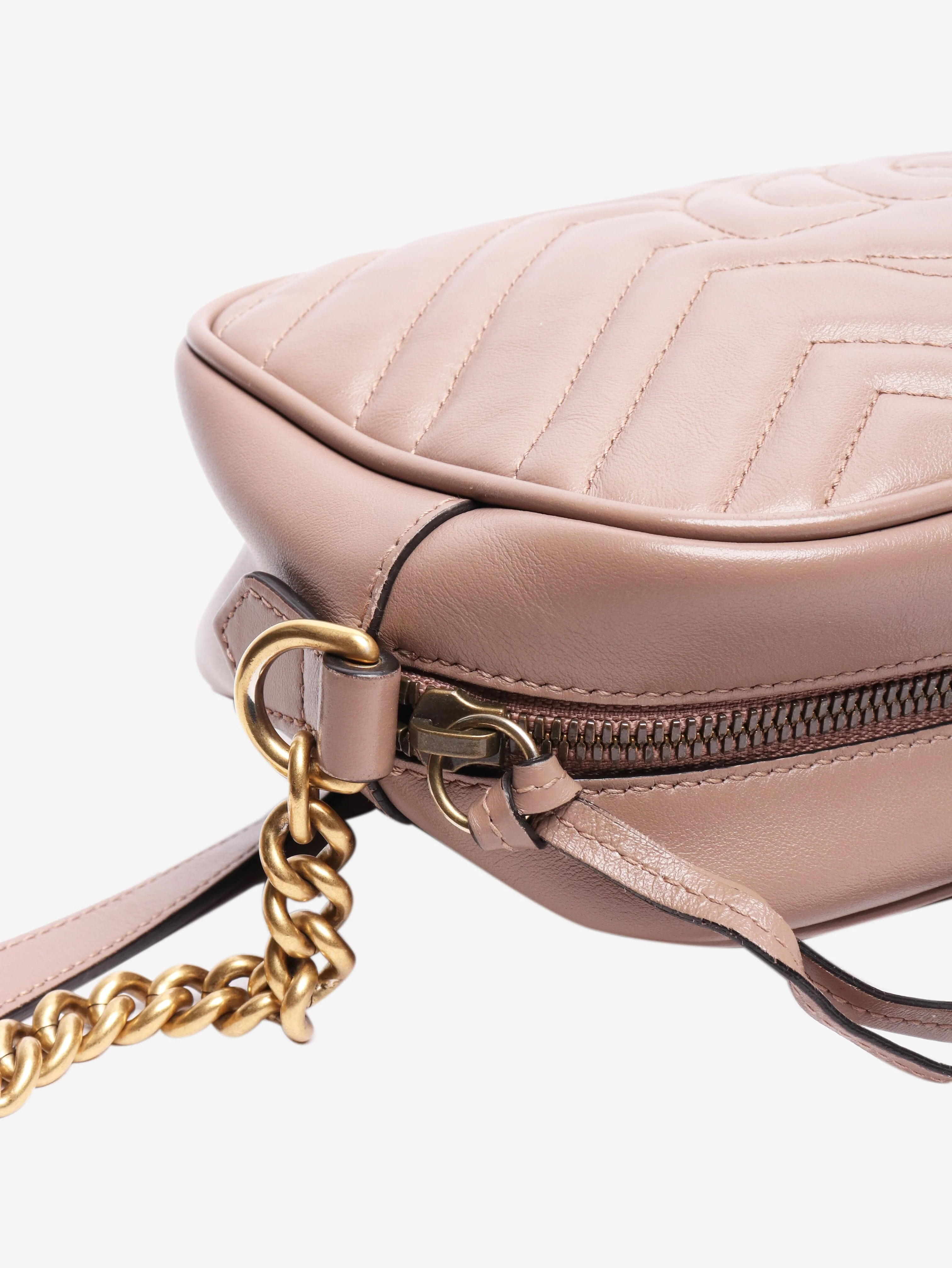 Taupe GG Marmont leather bag - Image 6