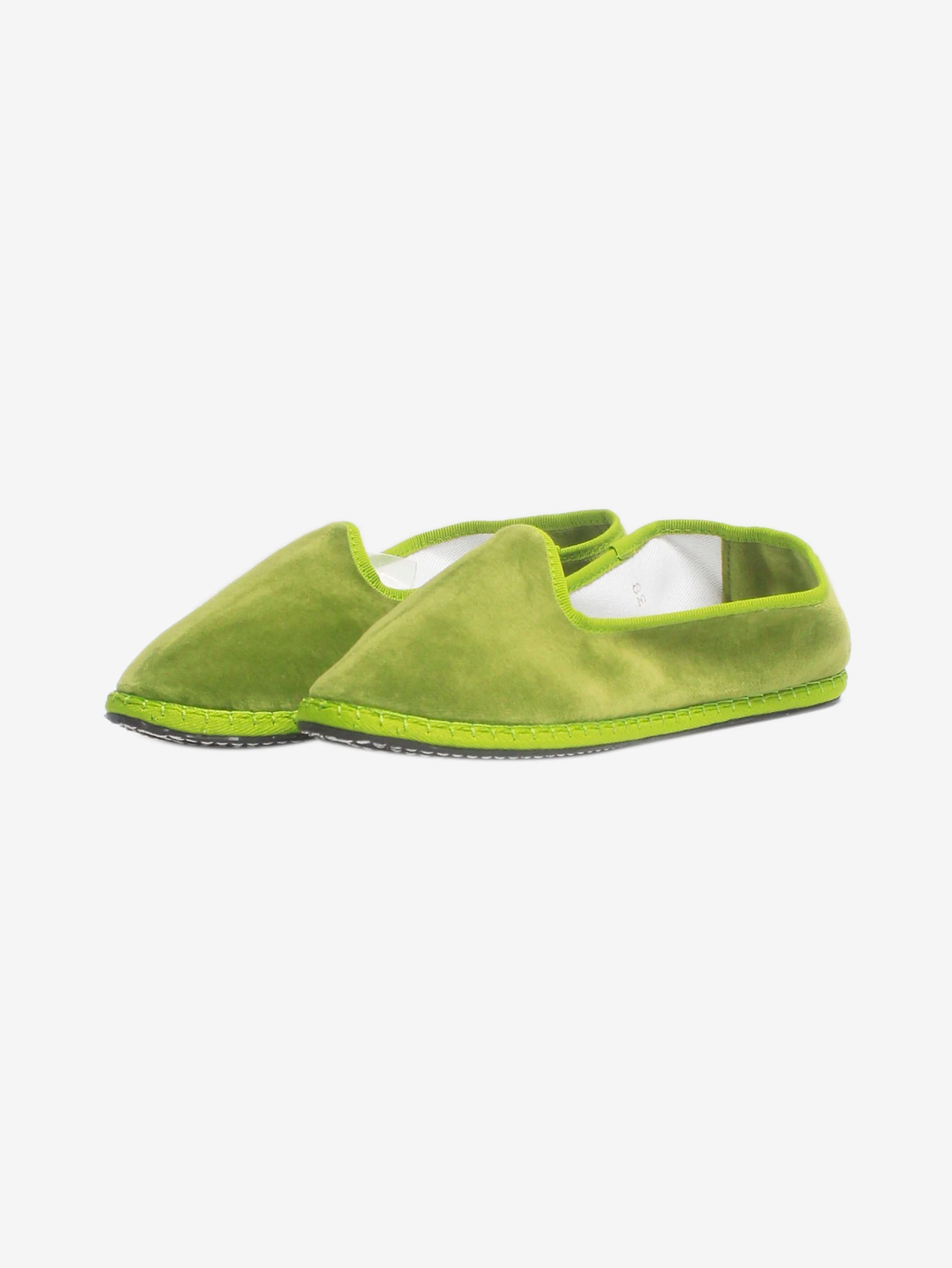 Green velvet slippers - size EU 38 - Image 2