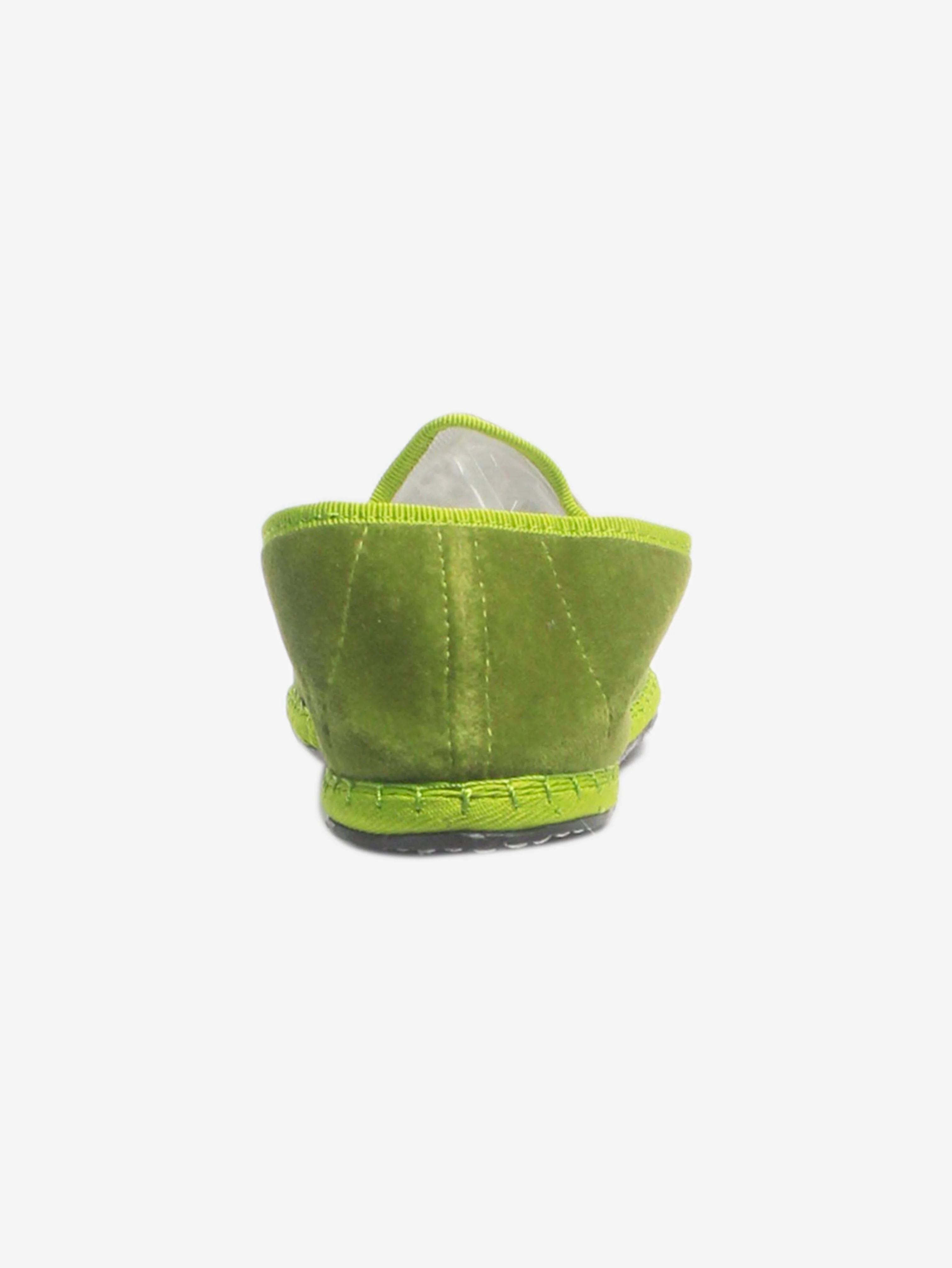 Green velvet slippers - size EU 38 - Image 3
