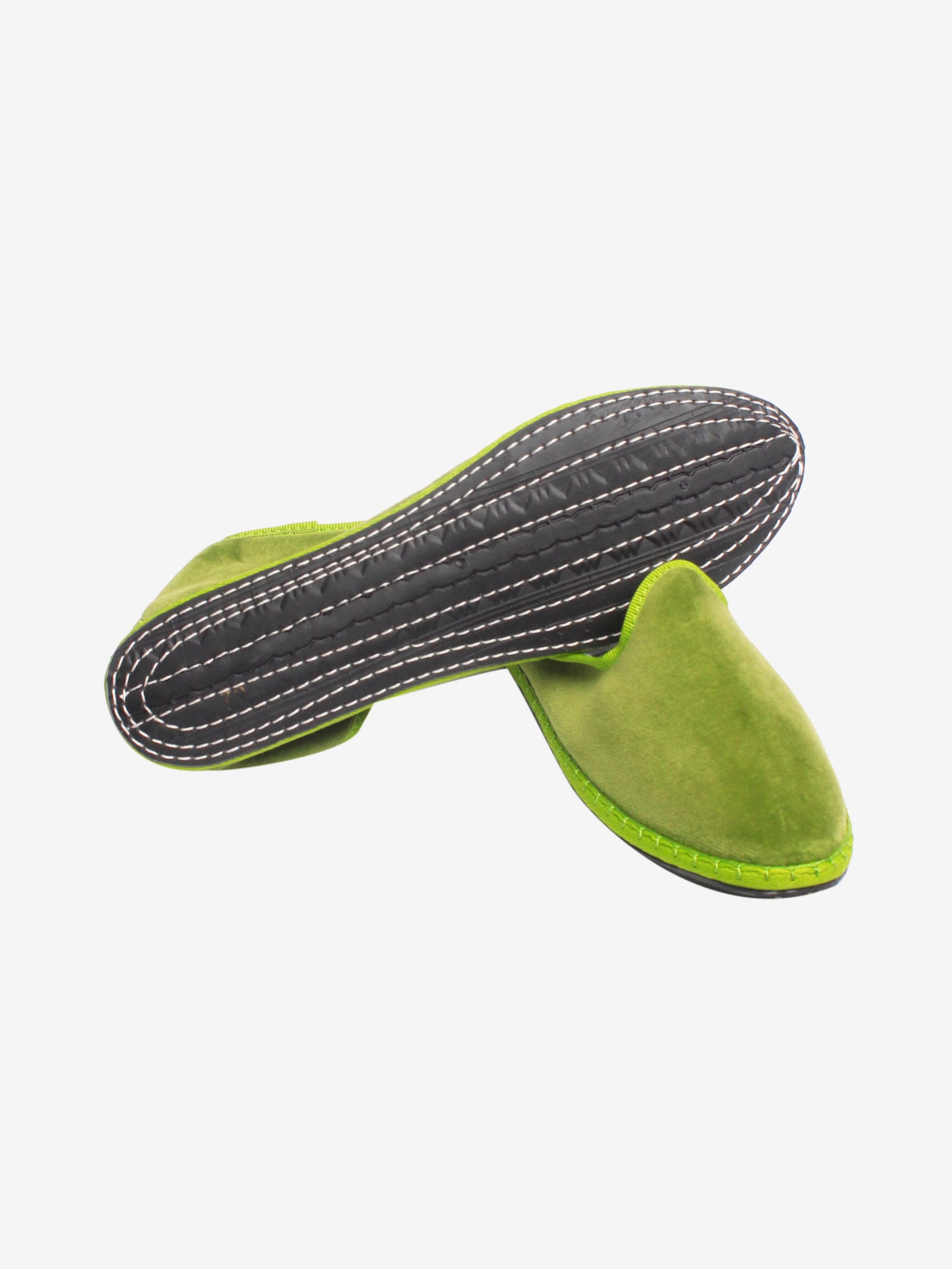 Green velvet slippers - size EU 38 - Image 5