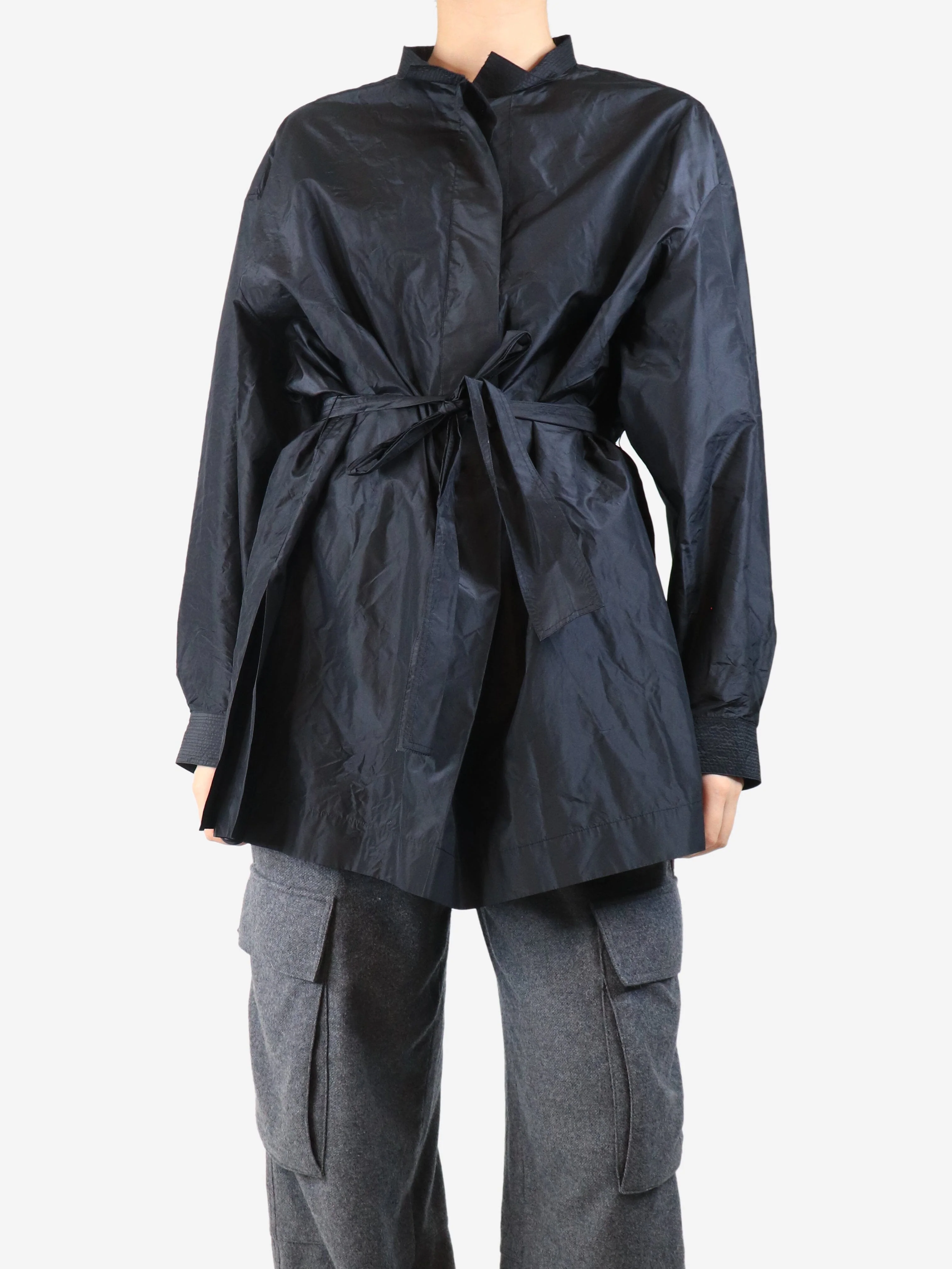Black belted tunic shirt - size L - Image 3