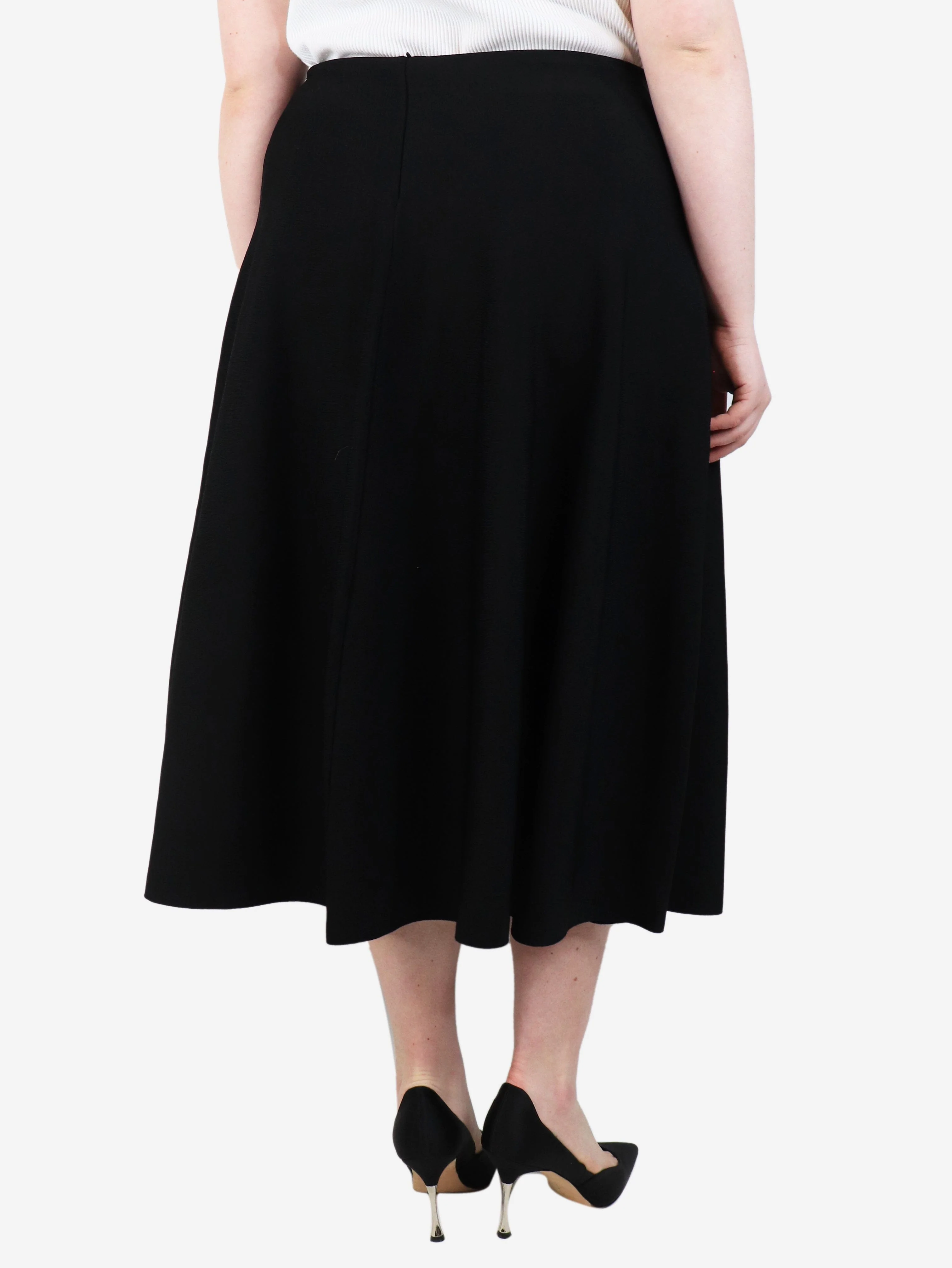 Black pleated midi skirt - size XL - Image 3
