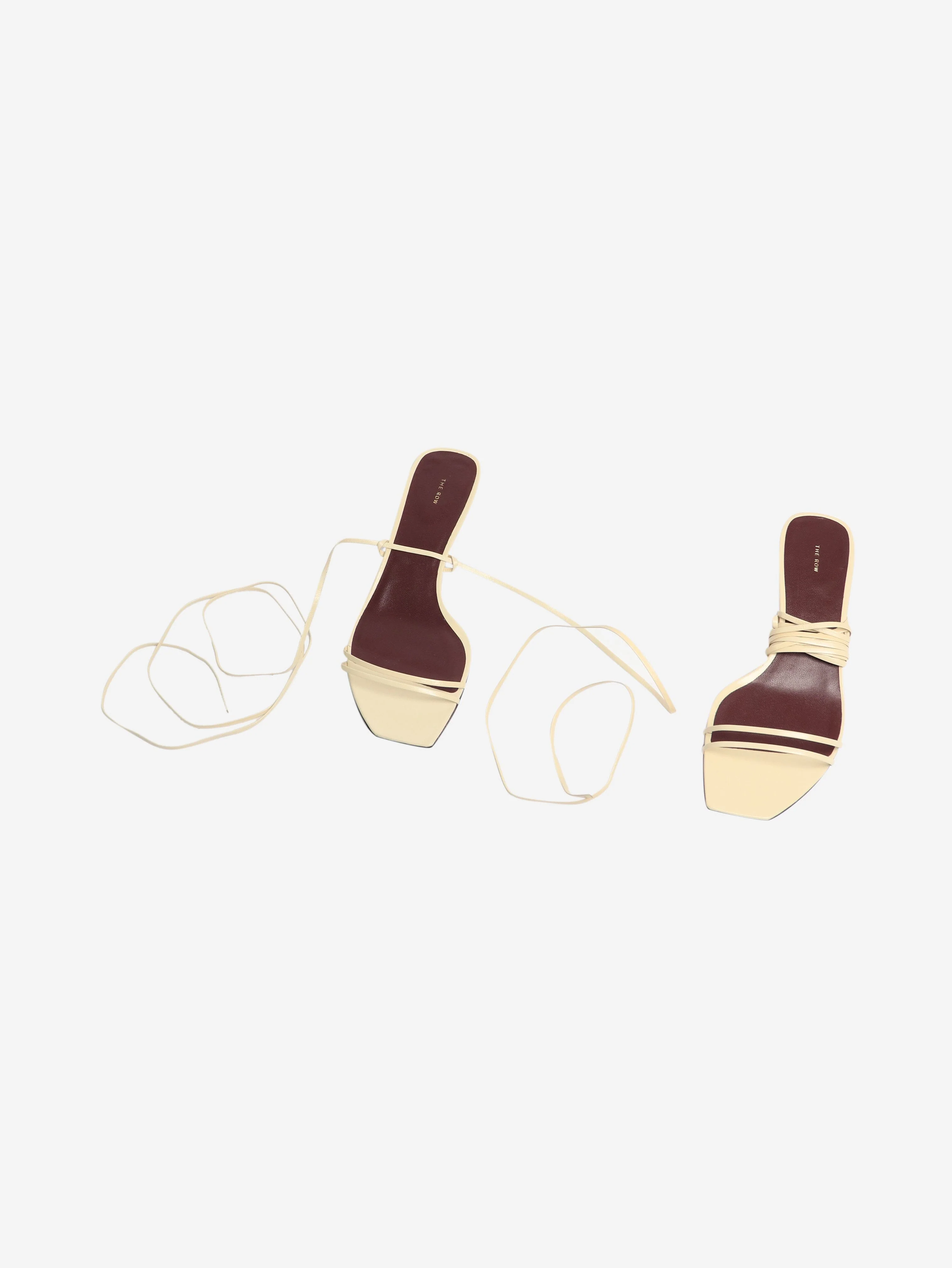 Cream graphic strap kitten sandals - size EU 38 - Image 5