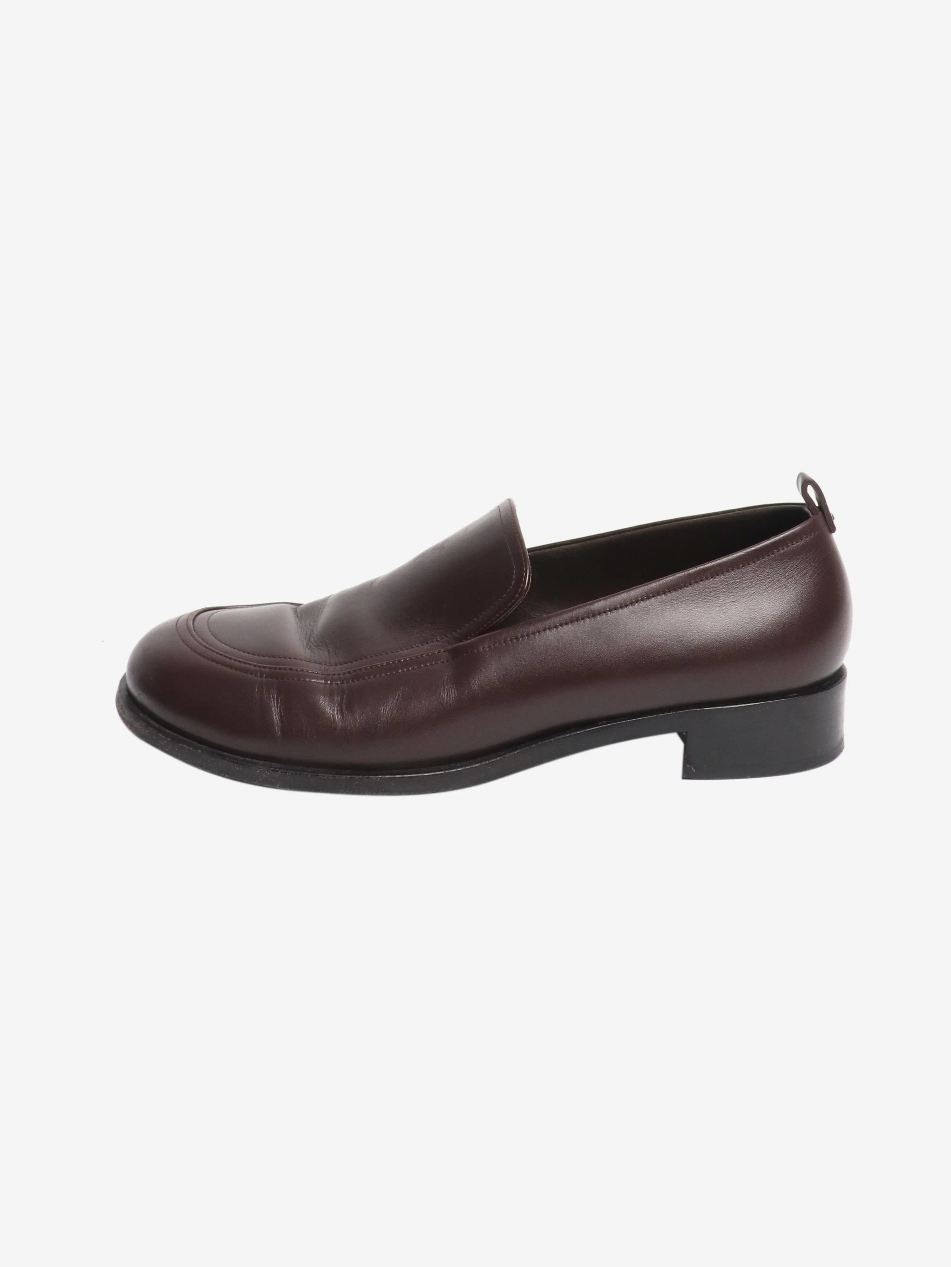 Oxblood leather loafers - size EU 40.5