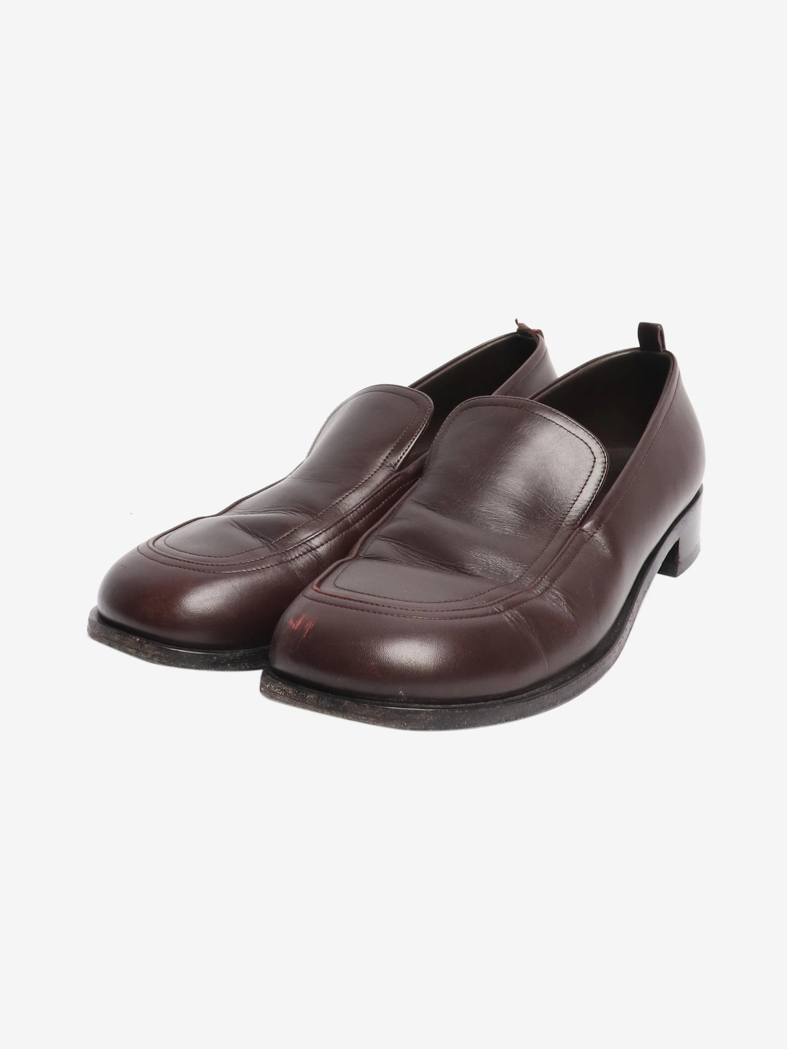 Oxblood leather loafers - size EU 40.5 - Image 2