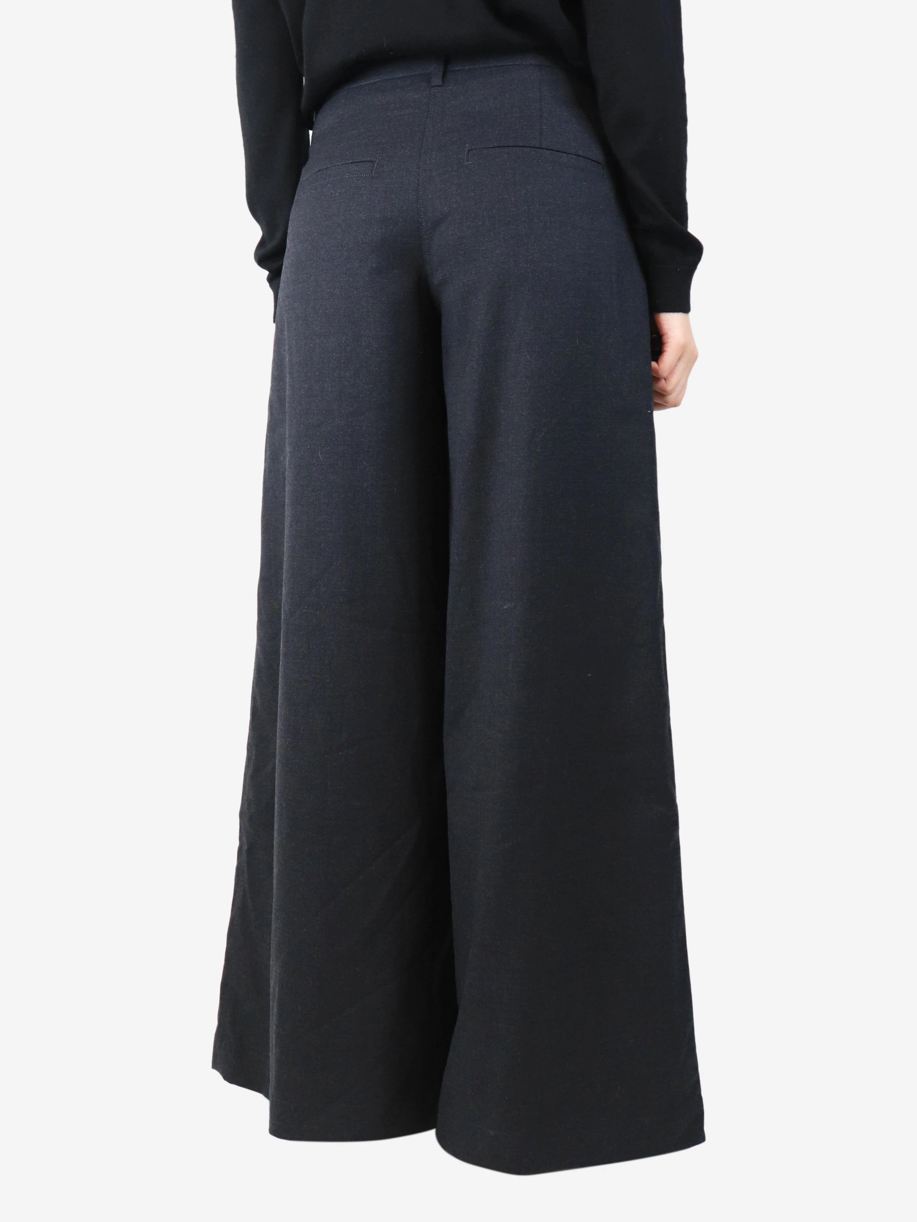 Grey wide leg trousers - size UK 10 - Image 3