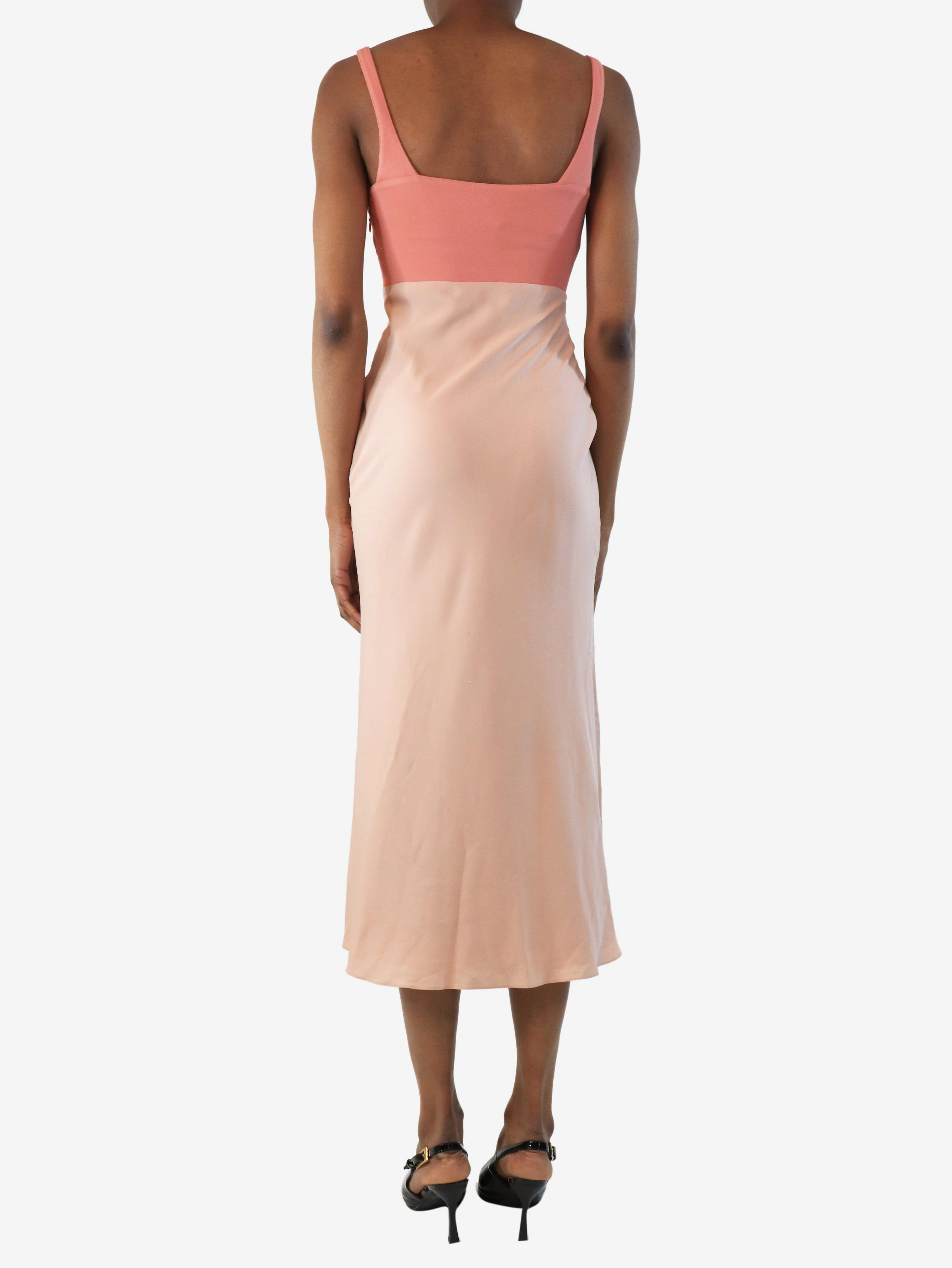 Pink midi tonal dress - size UK 4 - Image 2