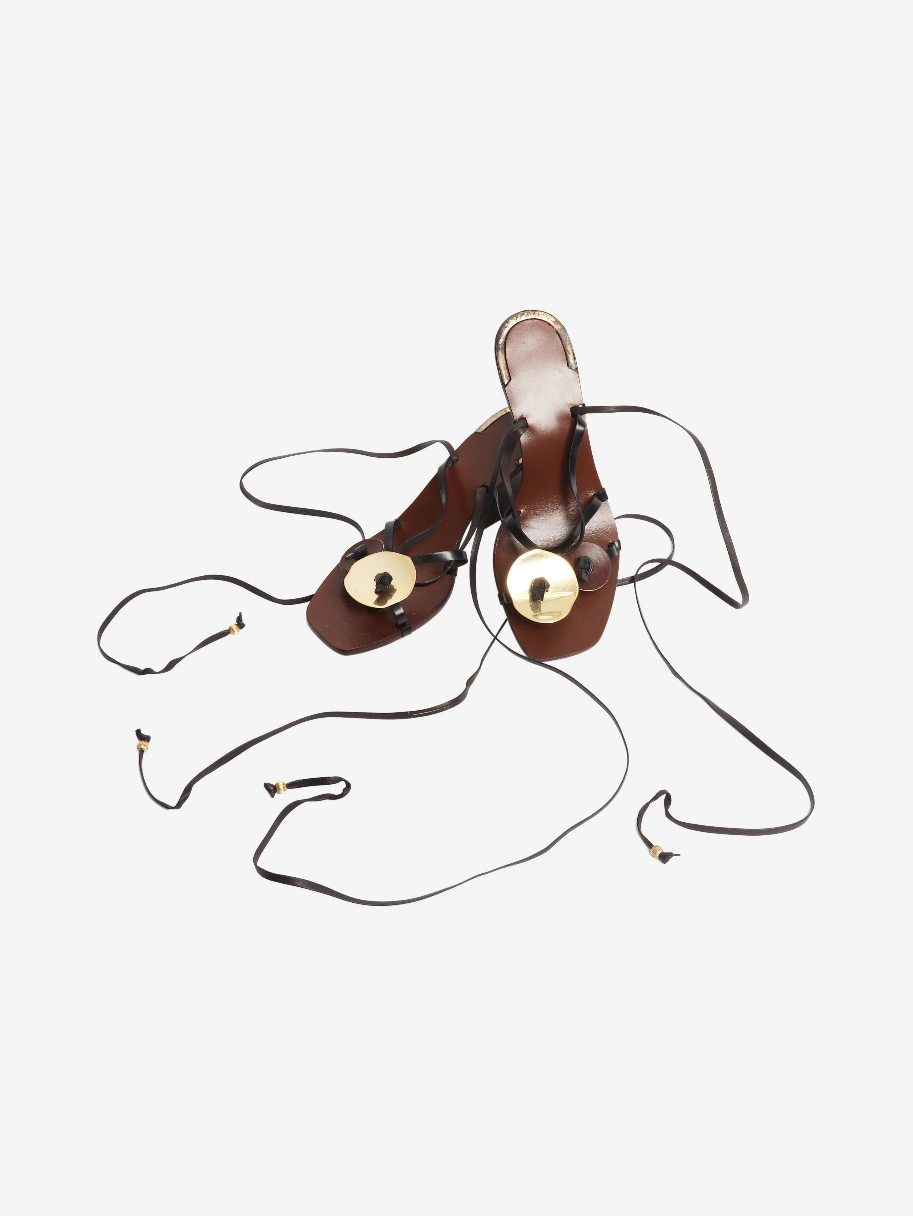 Brown Patos heeled sandals - size EU 38.5 - Image 7