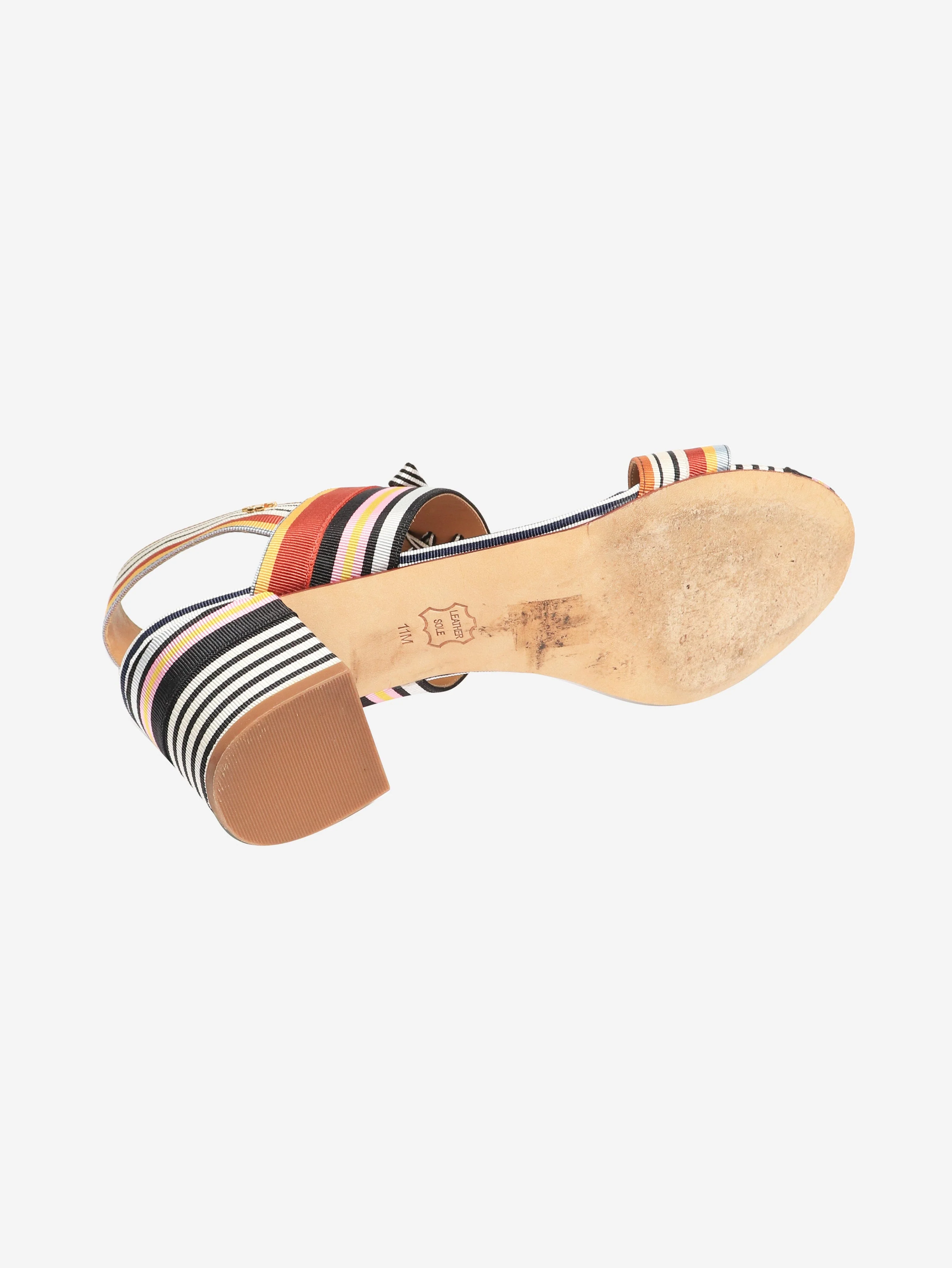 Multicolour striped sandal heels - size EU 41.5 - Image 6