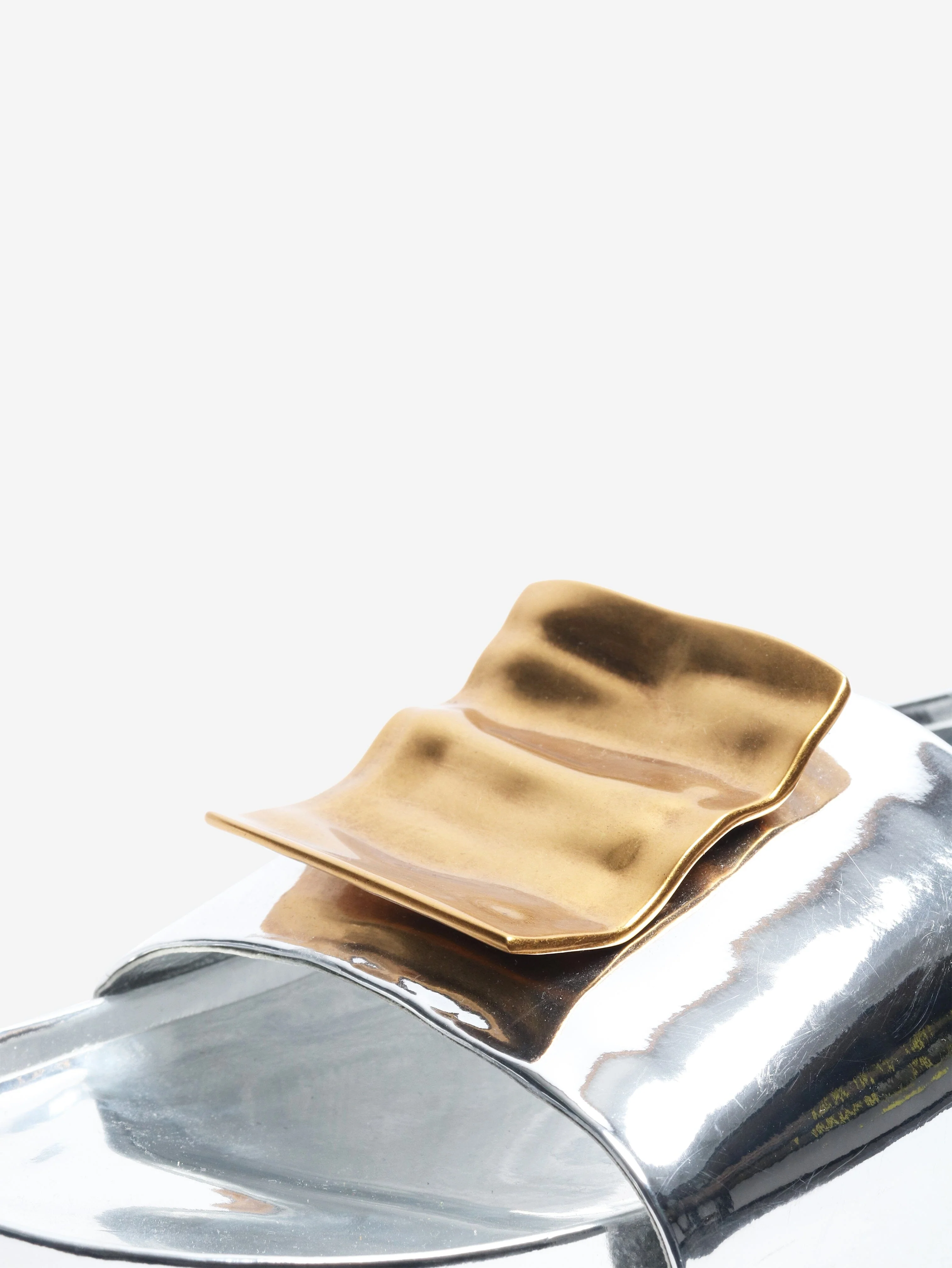 Silver Patos mismatched platform slides - size EU 39 - Image 3
