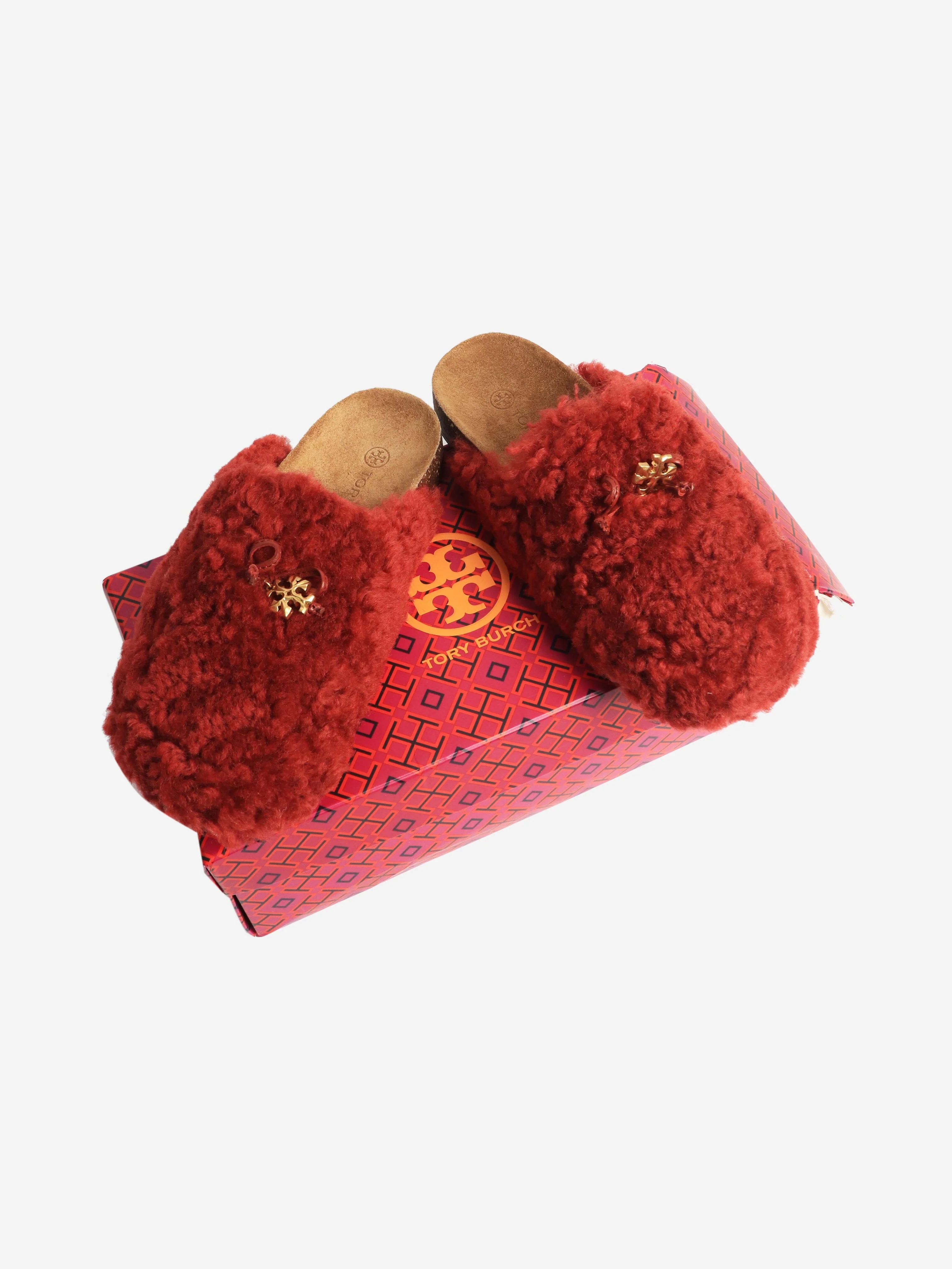Tory Burch Smoked paprika shearling mules - size EU 36.5 - Image 6