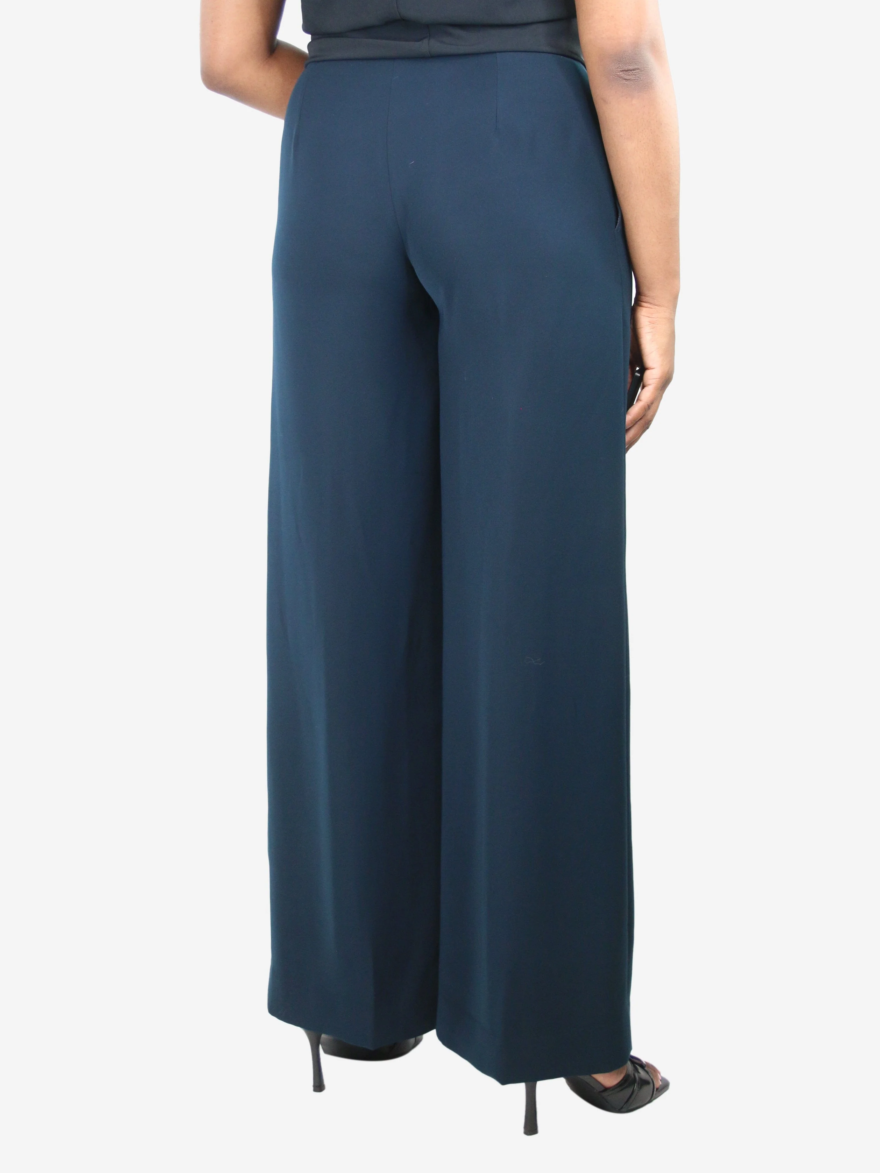 Blue wide-leg tailored trousers - size UK 14 - Image 3