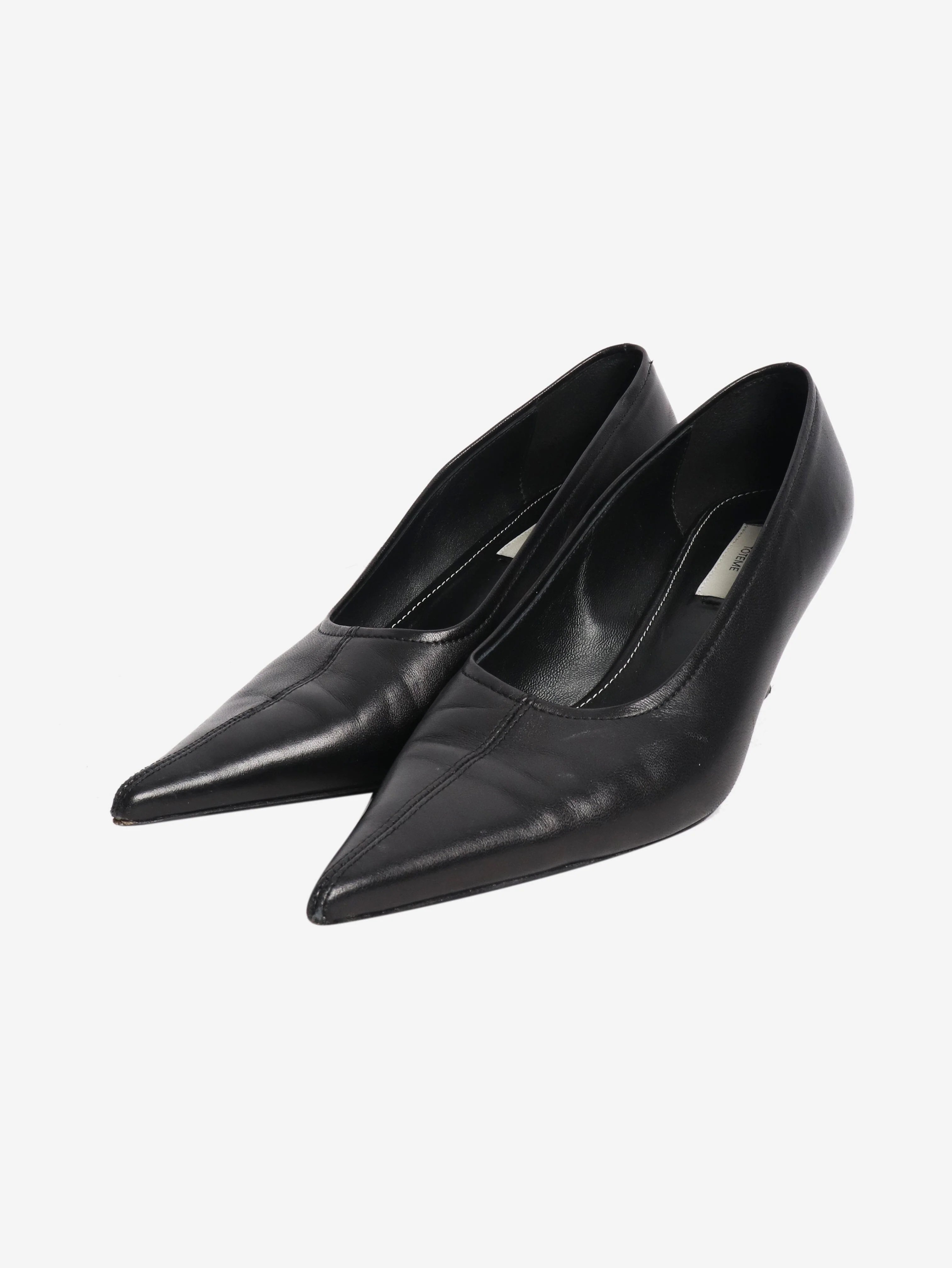 Black nappa wedge pumps - size EU 38 - Image 2