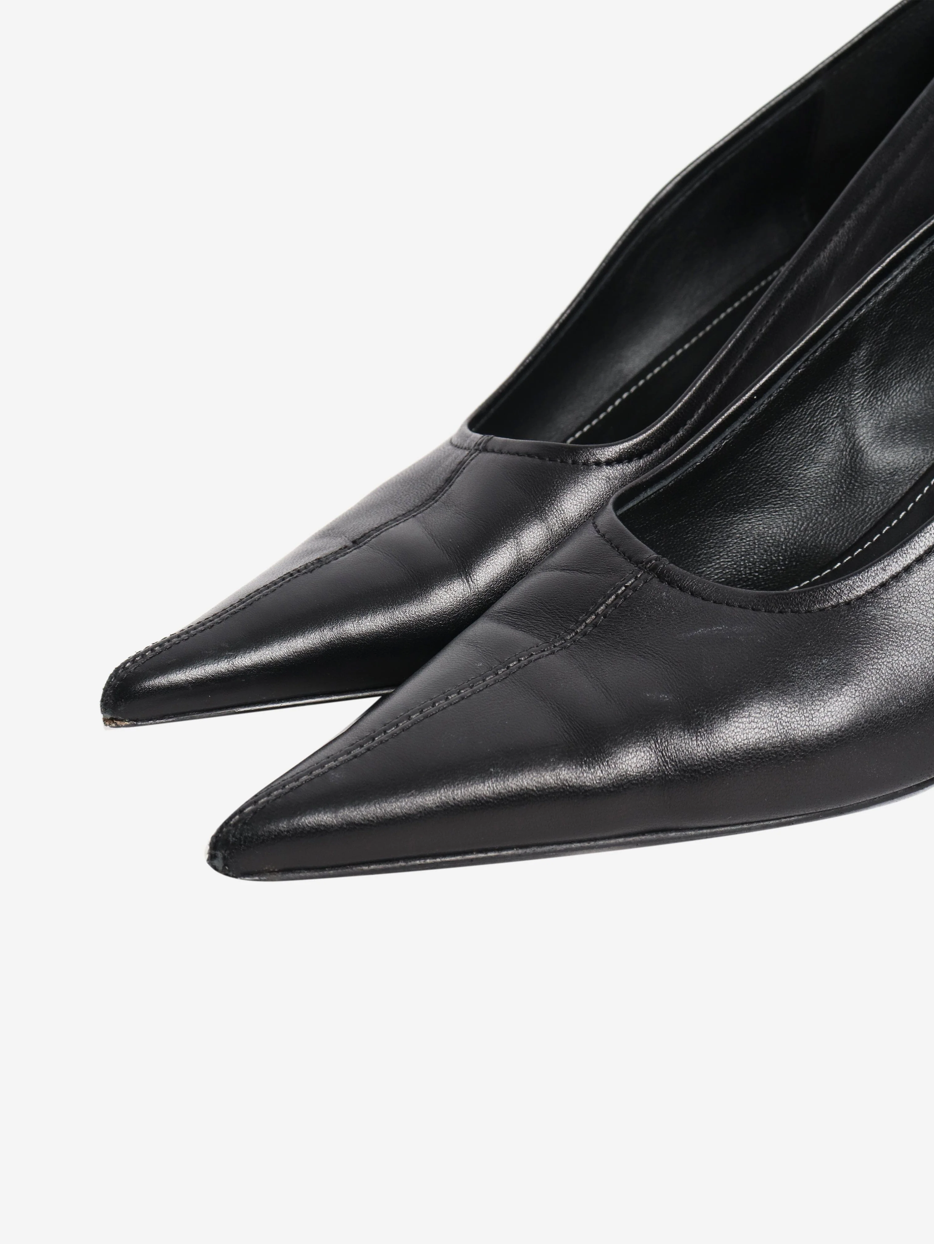 Black nappa wedge pumps - size EU 38 - Image 3