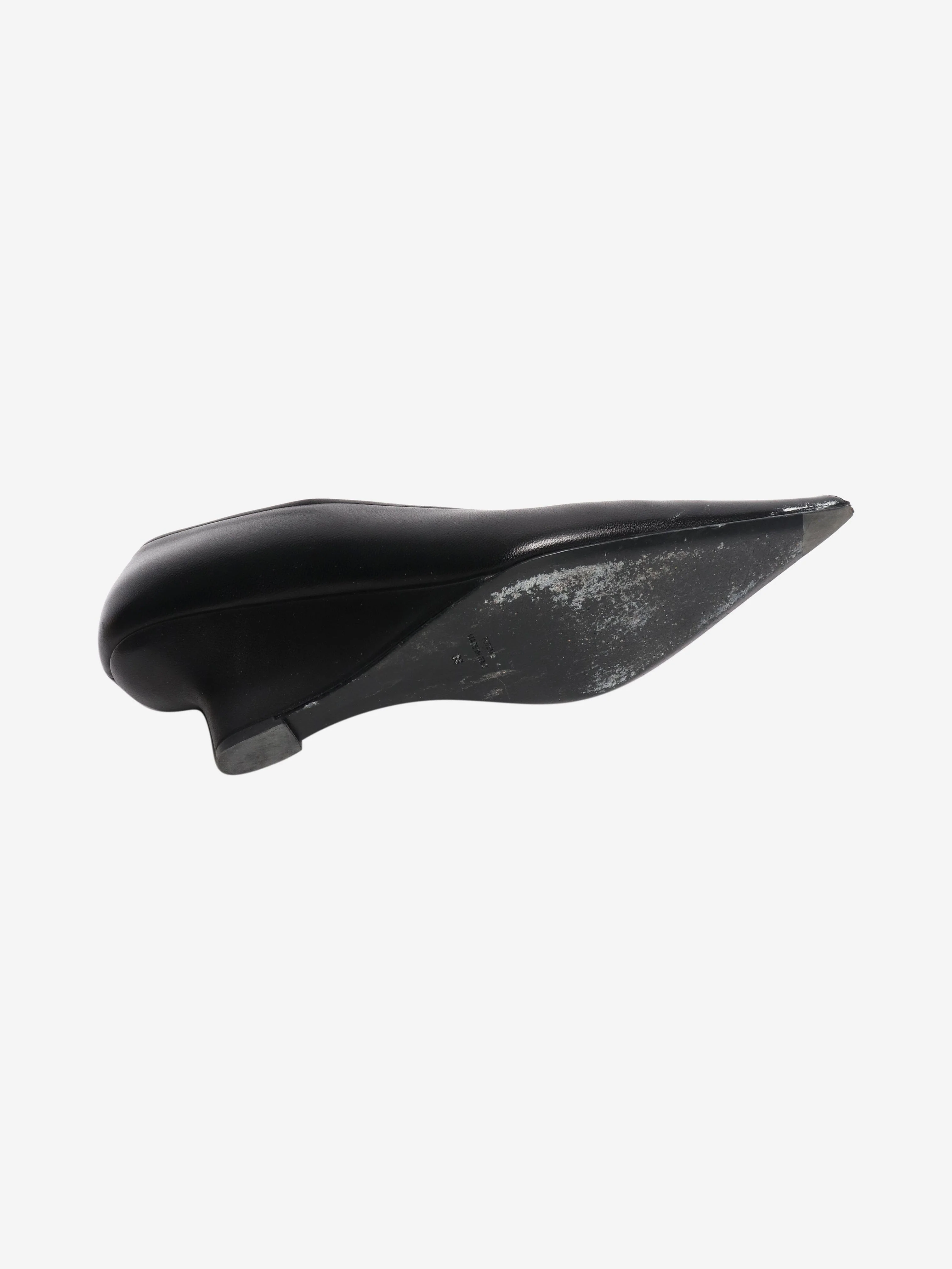 Black nappa wedge pumps - size EU 38 - Image 5