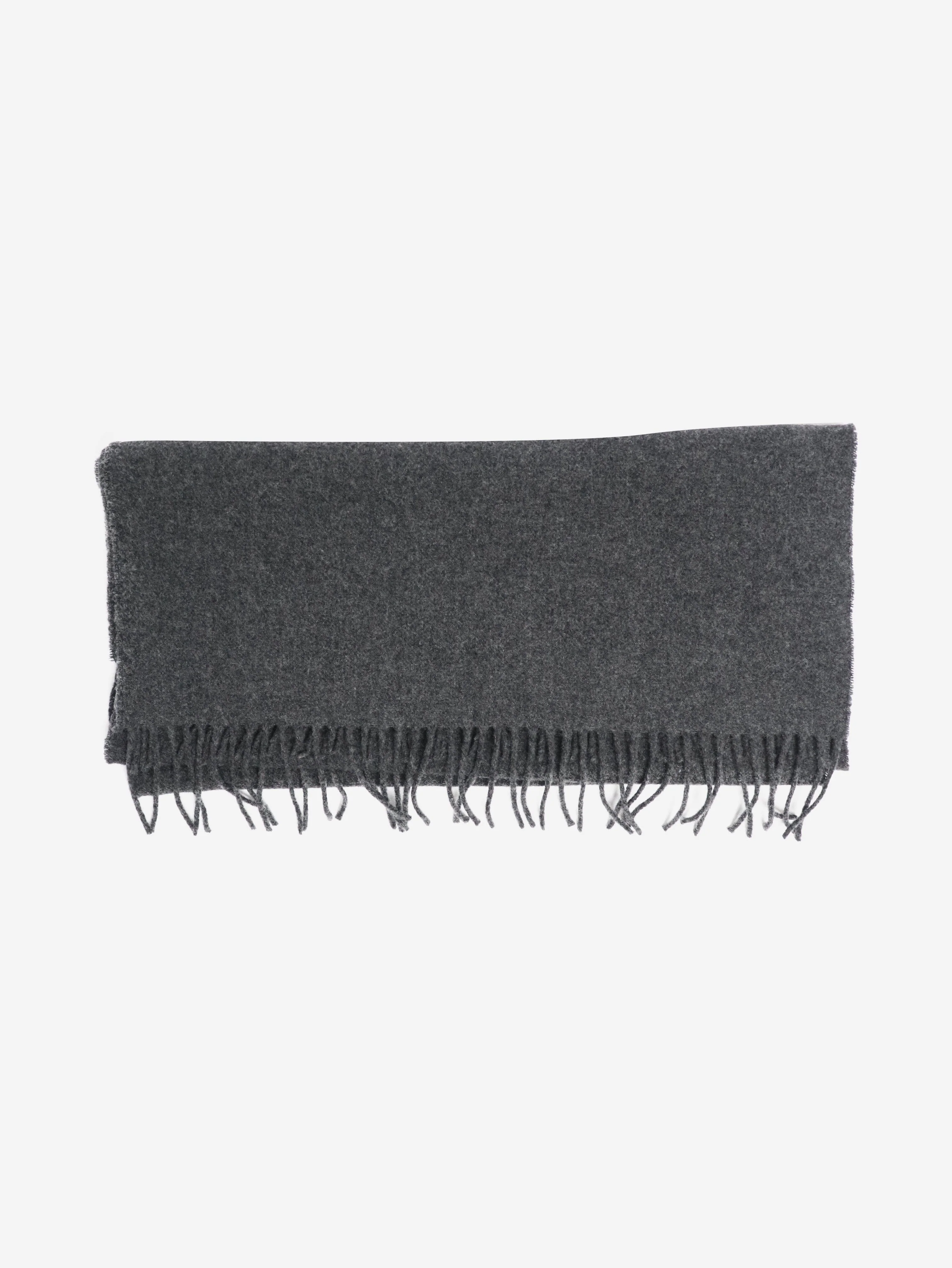 Dark grey classic wool scarf